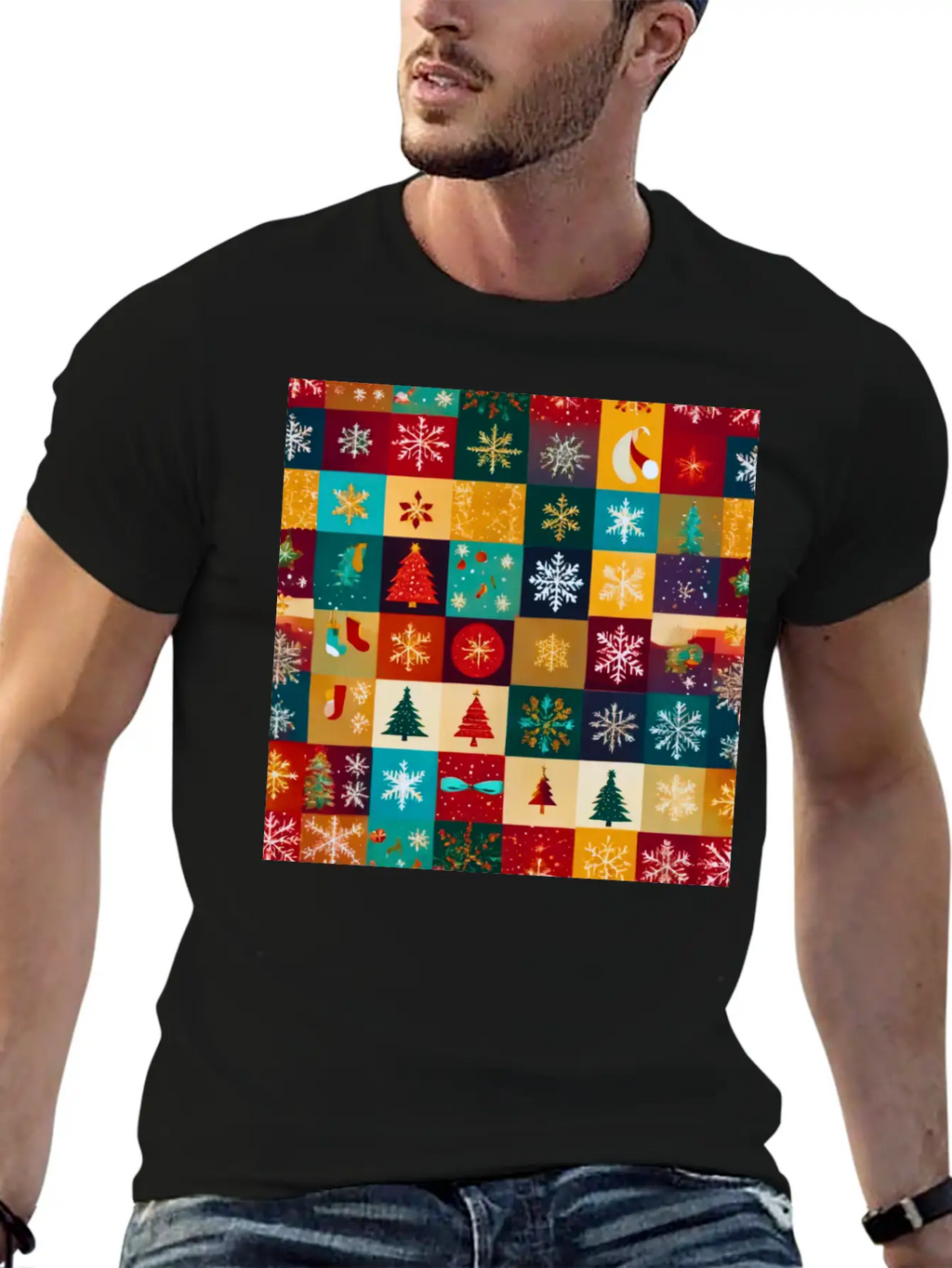 Christmas Patern Gift Unisex Casual T-Shirt – Clean Design For Daily Comfort