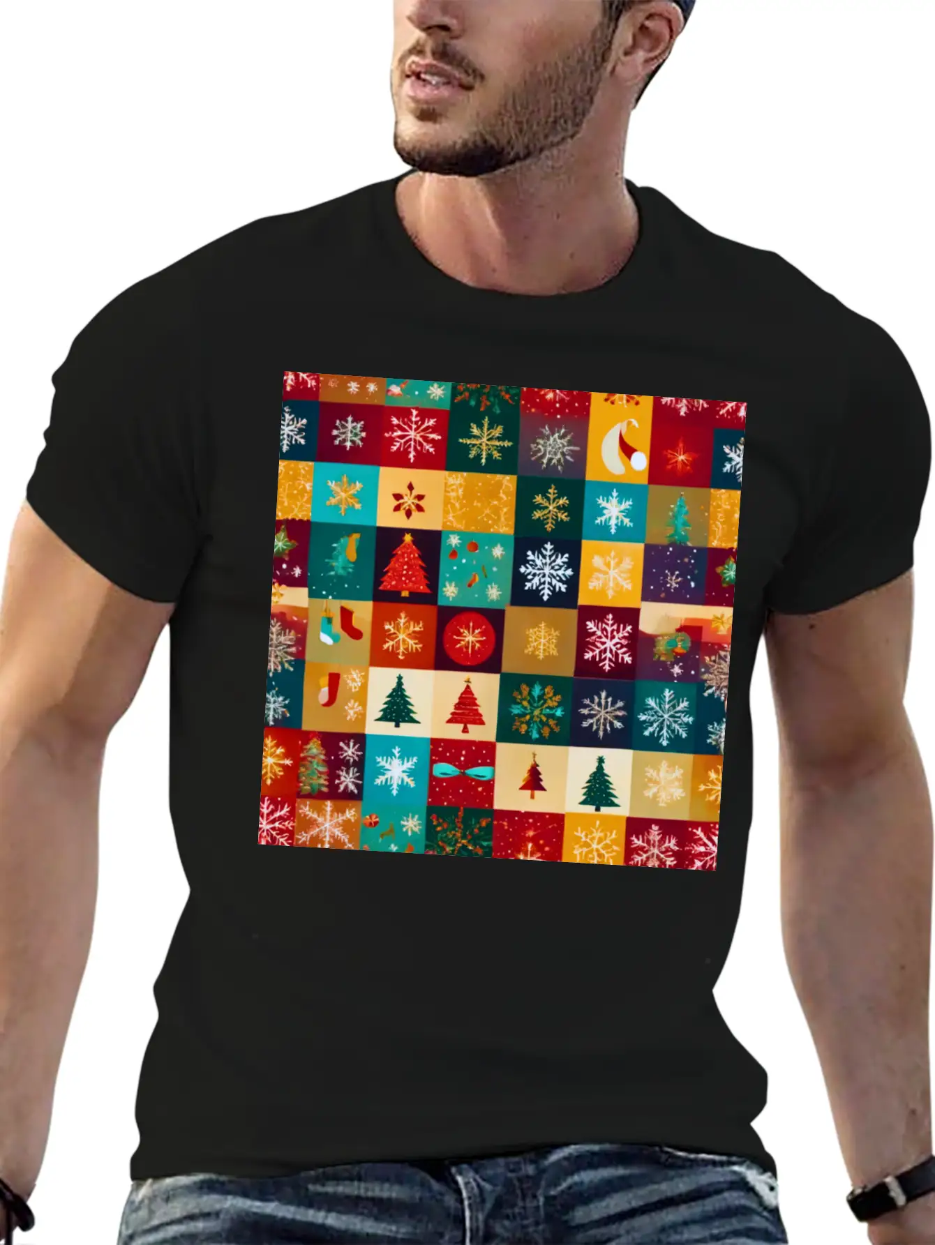 Christmas Patern Gift Unisex Casual T-Shirt – Clean Design For Daily Comfort