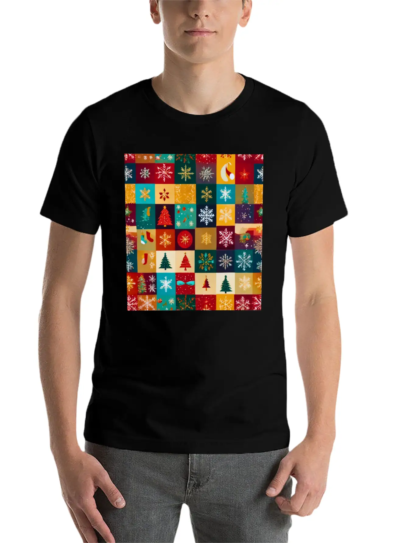 Christmas Patern Gift Unisex Casual T-Shirt – Clean Design For Daily Comfort
