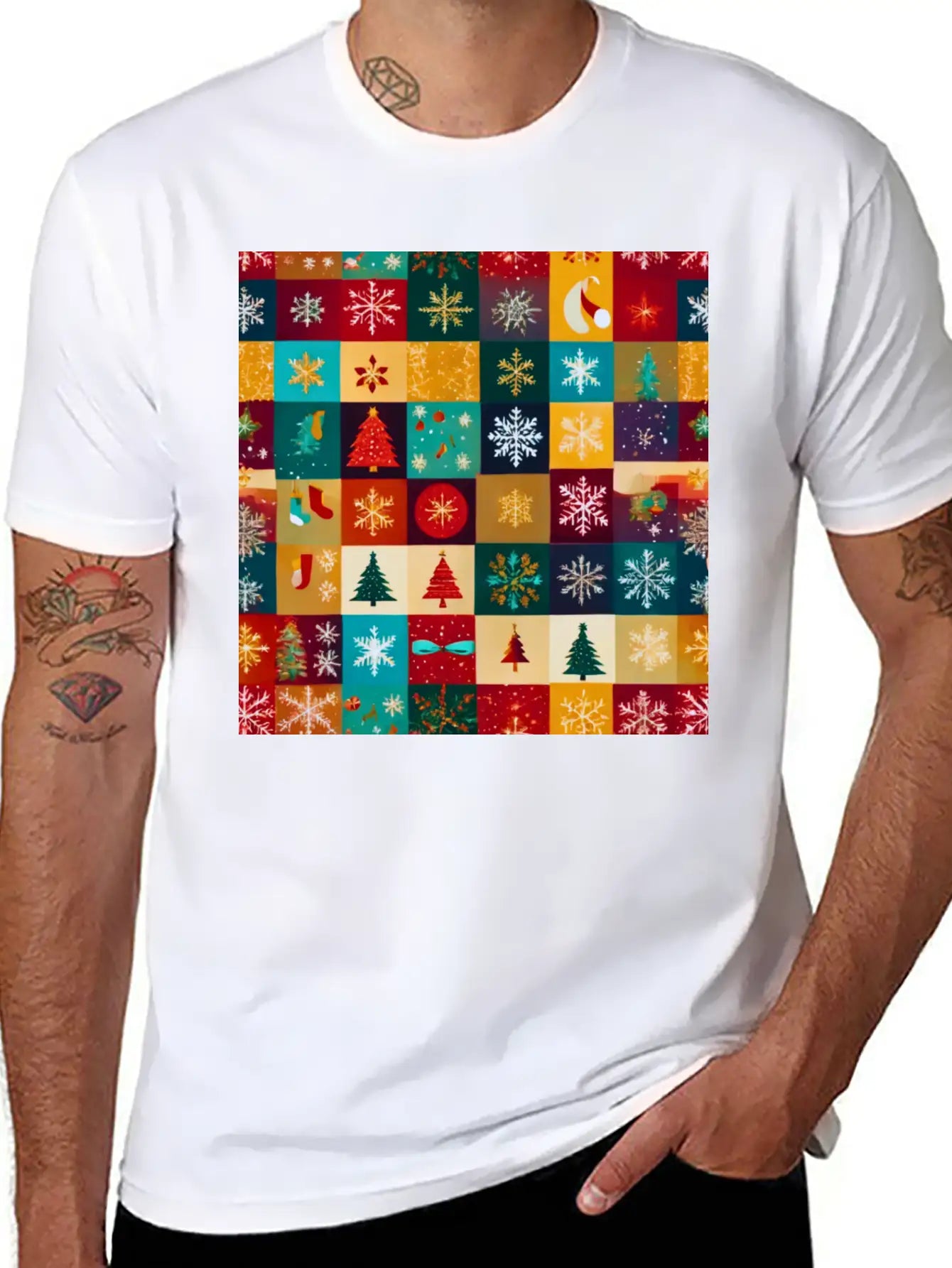 Christmas Patern Gift Unisex Casual T-Shirt – Clean Design For Daily Comfort