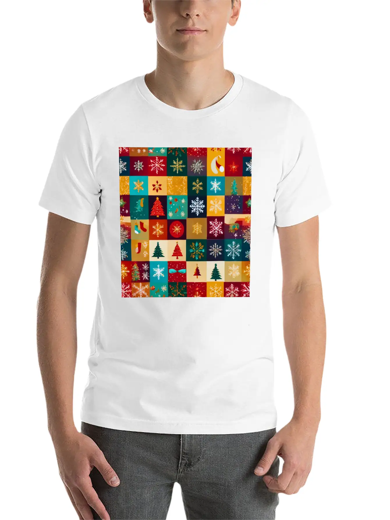 Christmas Patern Gift Unisex Casual T-Shirt – Clean Design For Daily Comfort