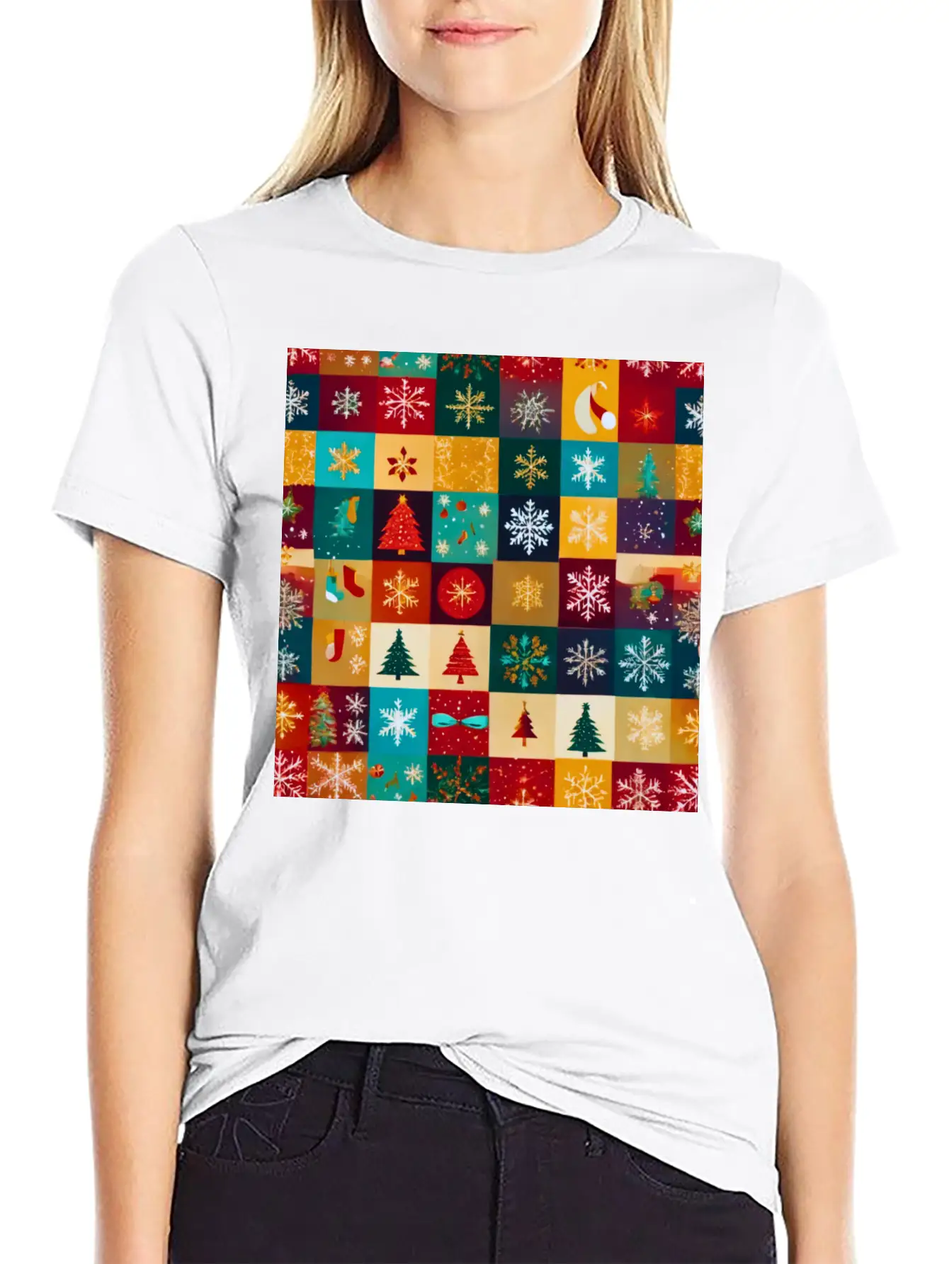Christmas Patern Gift Unisex Casual T-Shirt – Clean Design For Daily Comfort