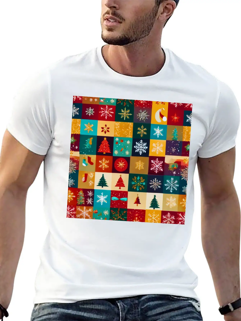 Christmas Patern Gift Unisex Casual T-Shirt – Clean Design For Daily Comfort
