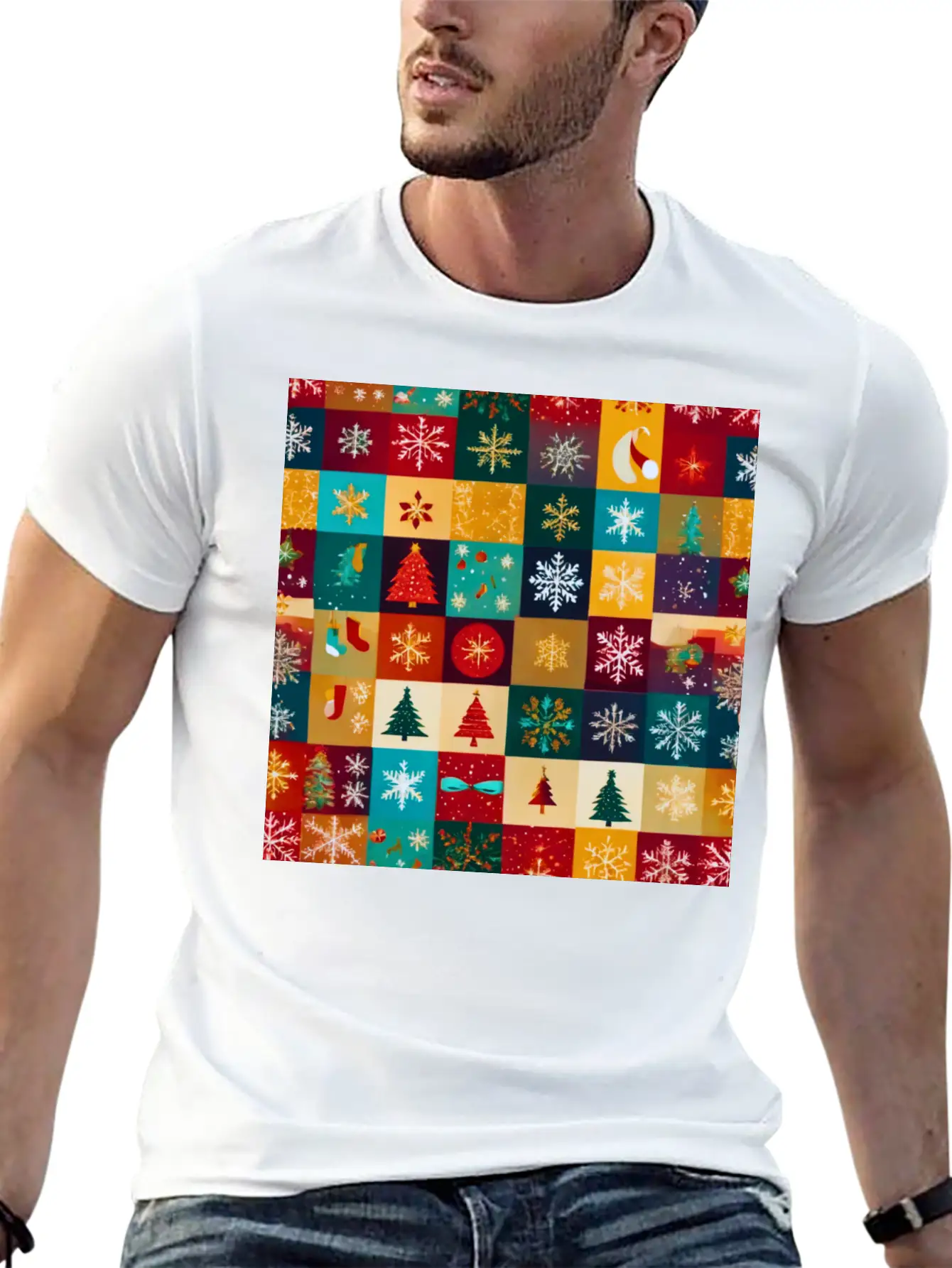 Christmas Patern Gift Unisex Casual T-Shirt – Clean Design For Daily Comfort