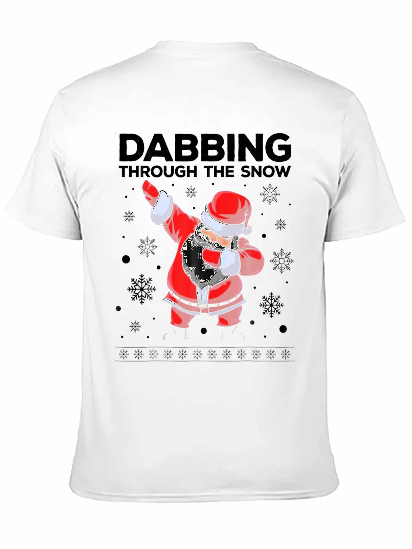 Christmas Santa Dabbing Through The Snow Unisex Casual T-Shirt – Clean Design For Daily Comfort