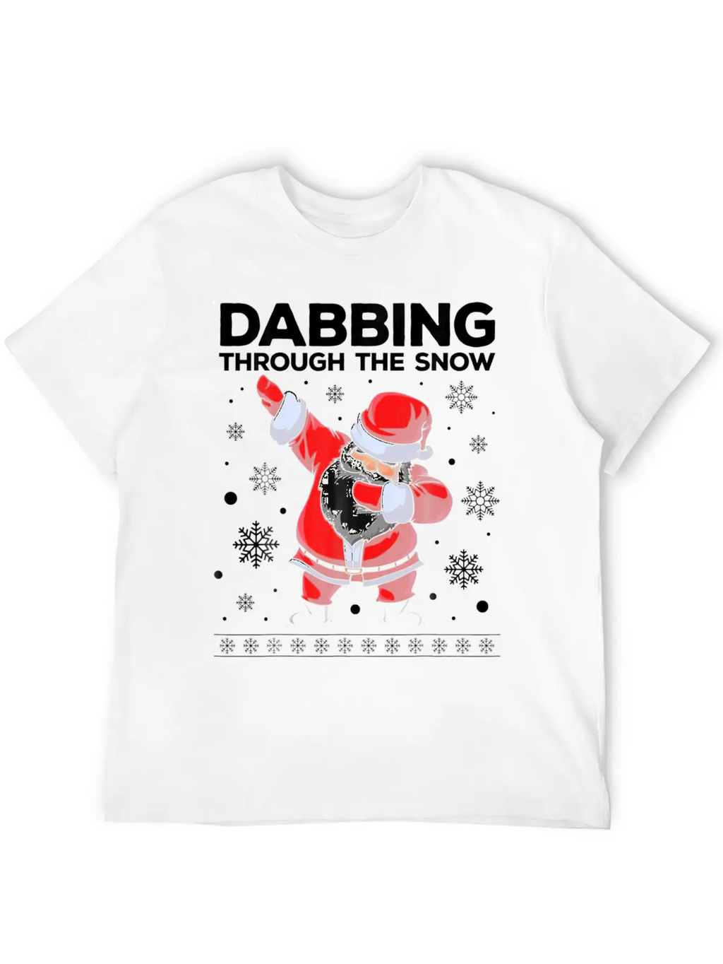 Christmas Santa Dabbing Through The Snow Unisex Casual T-Shirt – Clean Design For Daily Comfort