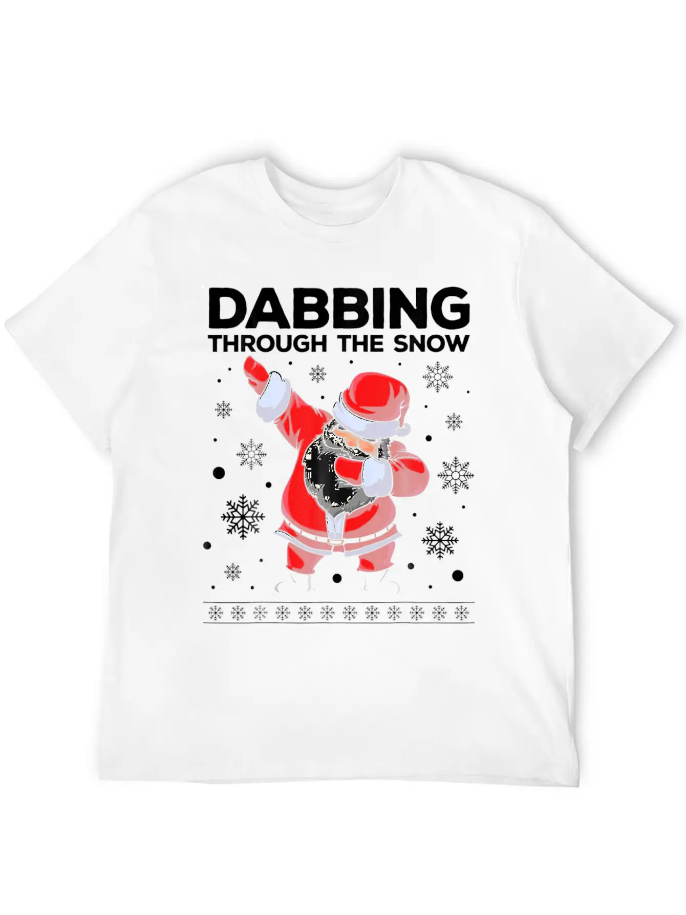 Christmas Santa Dabbing Through The Snow Unisex Casual T-Shirt – Clean Design For Daily Comfort