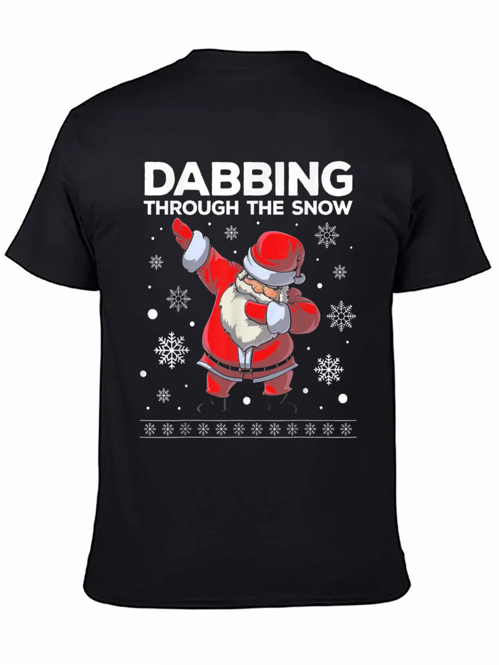Christmas Santa Dabbing Through The Snow Unisex Casual T-Shirt – Clean Design For Daily Comfort