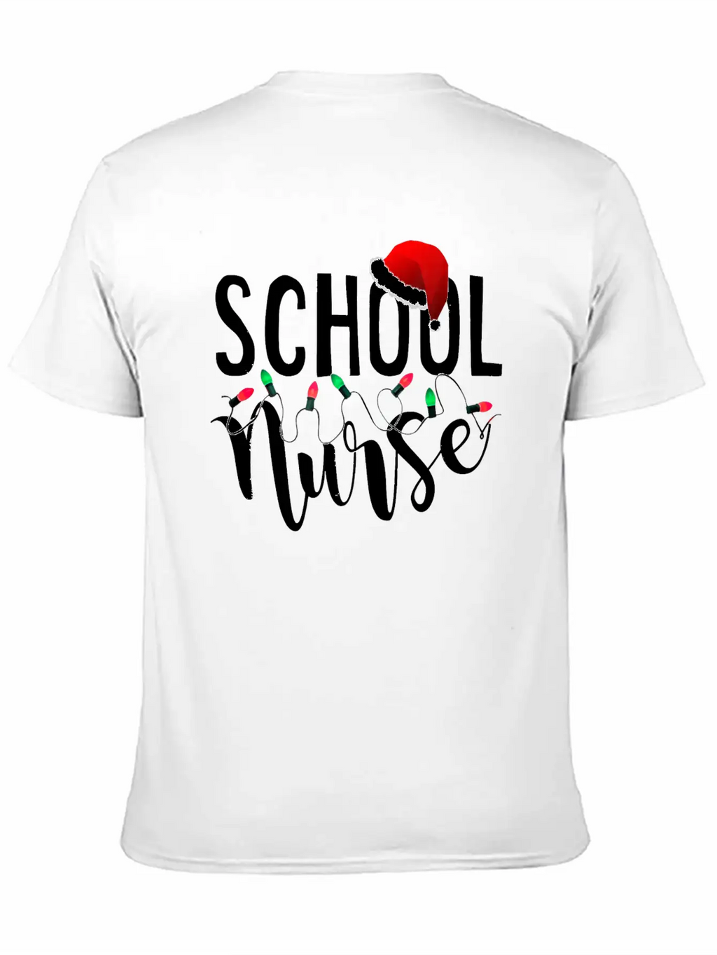 Christmas School Nurse T Shirt Novelty Santa Essential Cotton Tee For Daily Outfits – Unisex Style