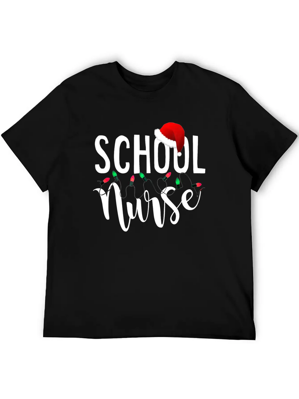 Christmas School Nurse T Shirt Novelty Santa Essential Cotton Tee For Daily Outfits – Unisex Style