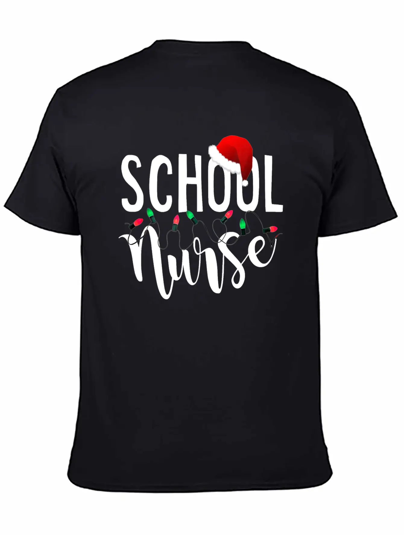 Christmas School Nurse T Shirt Novelty Santa Essential Cotton Tee For Daily Outfits – Unisex Style