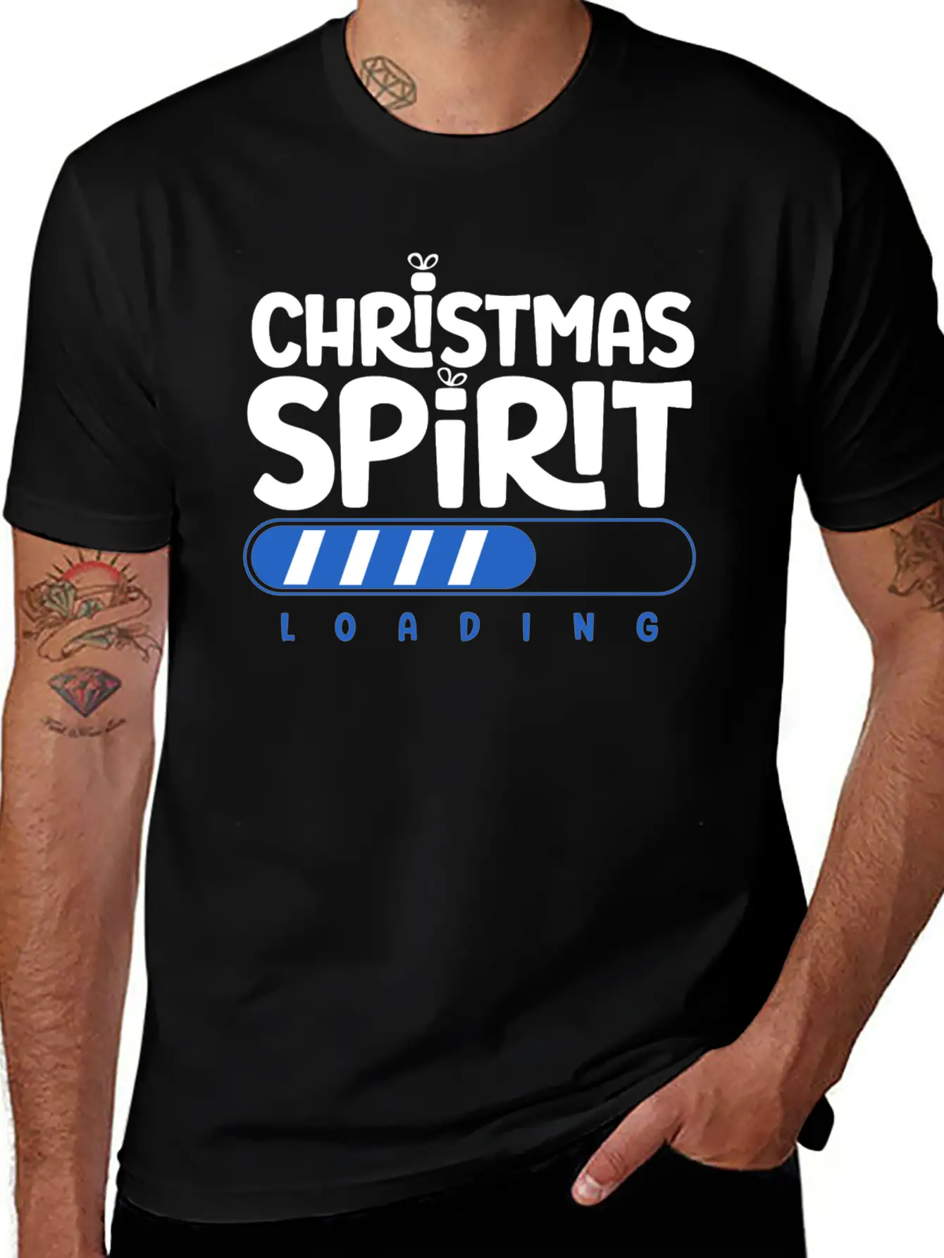 Christmas Spirit Loading Timeless Short Sleeve Tee – Comfy And Minimalist Design