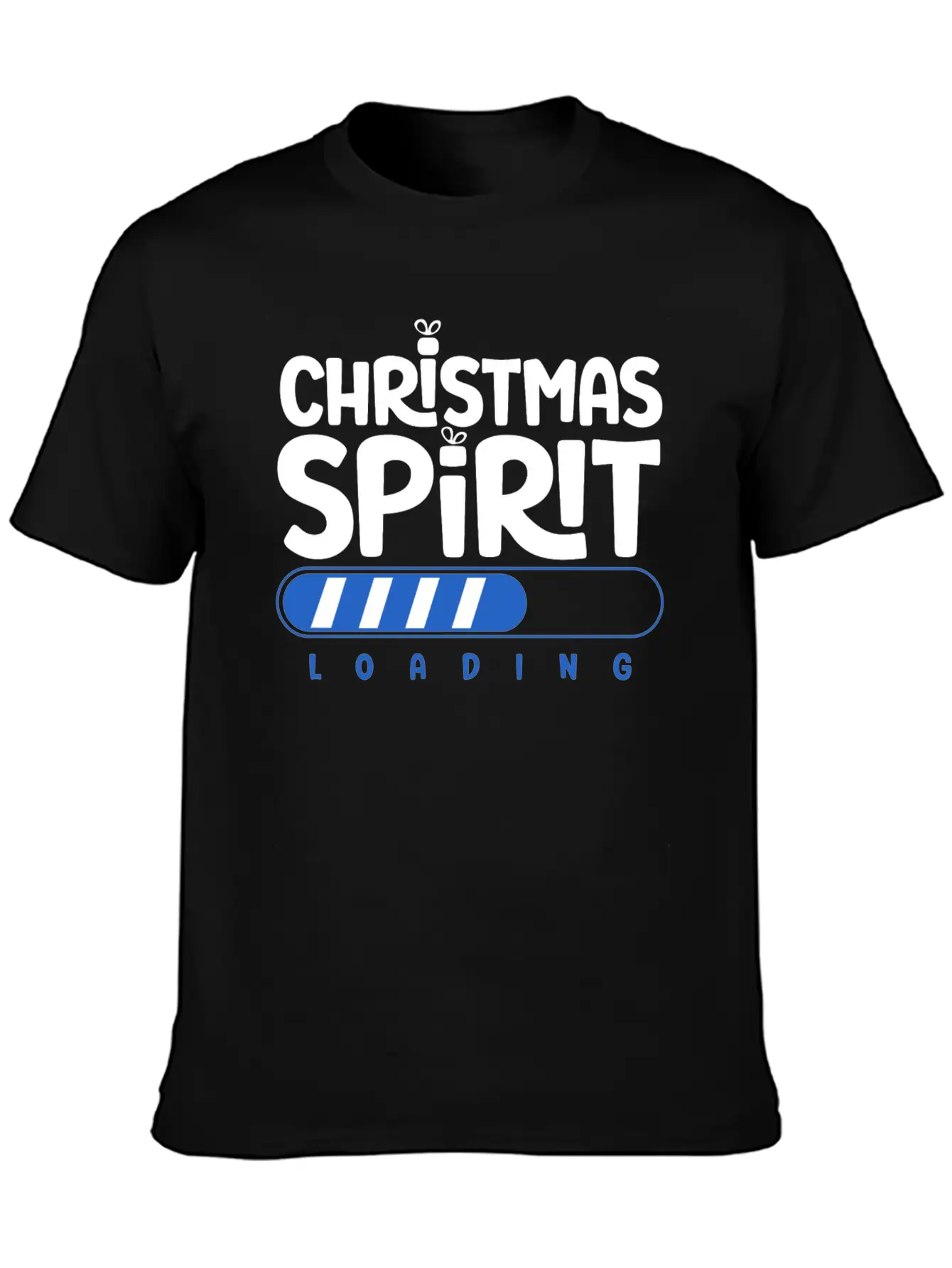 Christmas Spirit Loading Timeless Short Sleeve Tee – Comfy And Minimalist Design