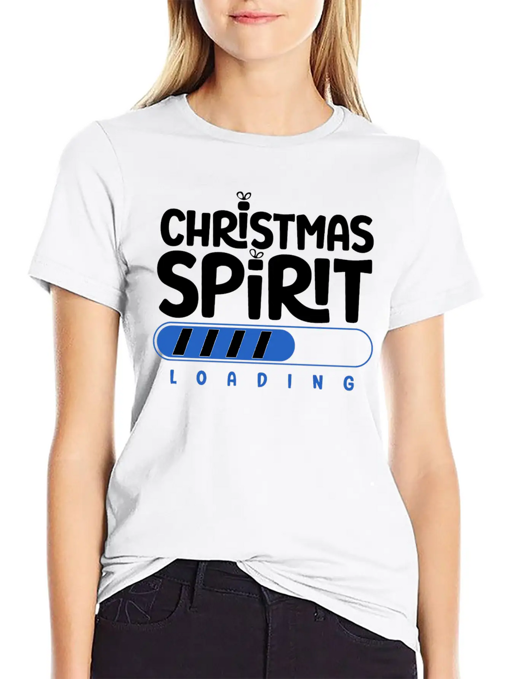 Christmas Spirit Loading Timeless Short Sleeve Tee – Comfy And Minimalist Design