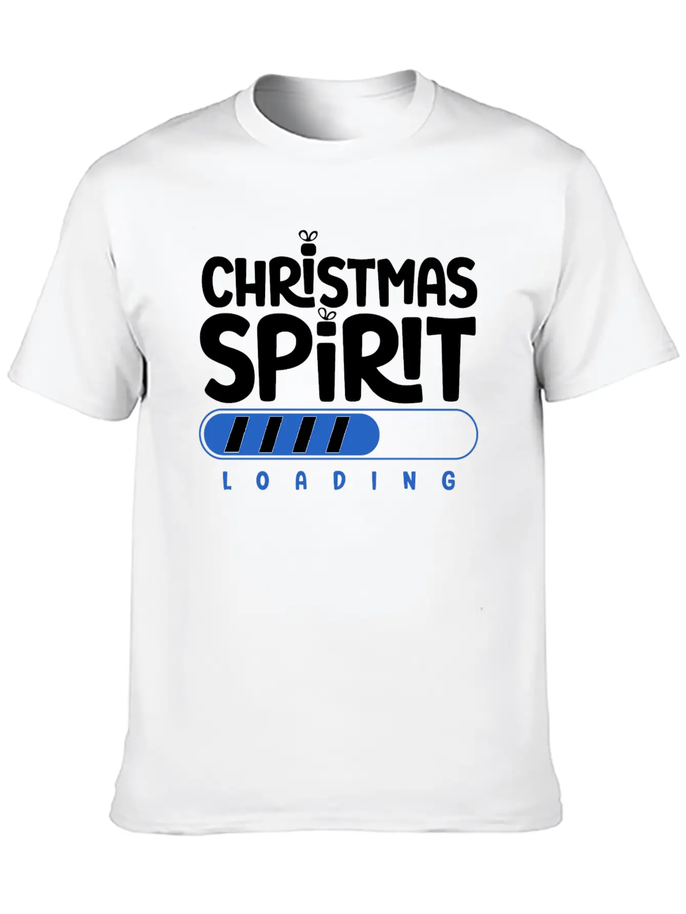Christmas Spirit Loading Timeless Short Sleeve Tee – Comfy And Minimalist Design