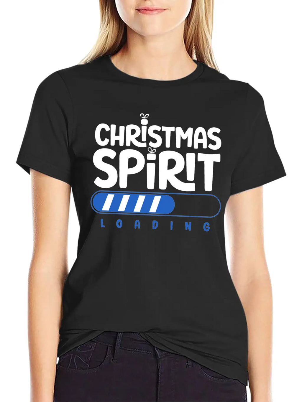 Christmas Spirit Loading Timeless Short Sleeve Tee – Comfy And Minimalist Design
