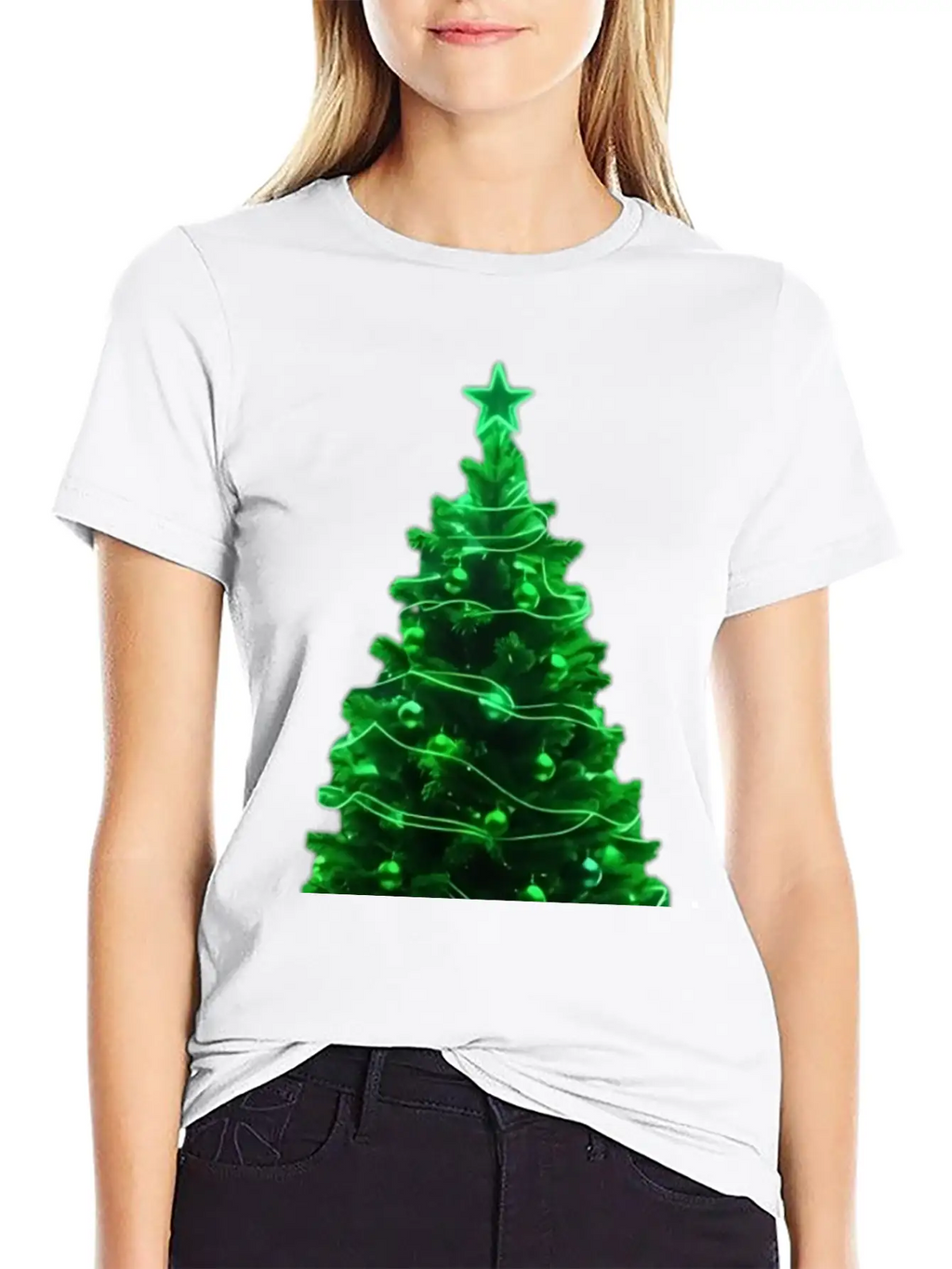 Christmas Tree Neon Unisex Casual T-Shirt – Clean Design For Daily Comfort