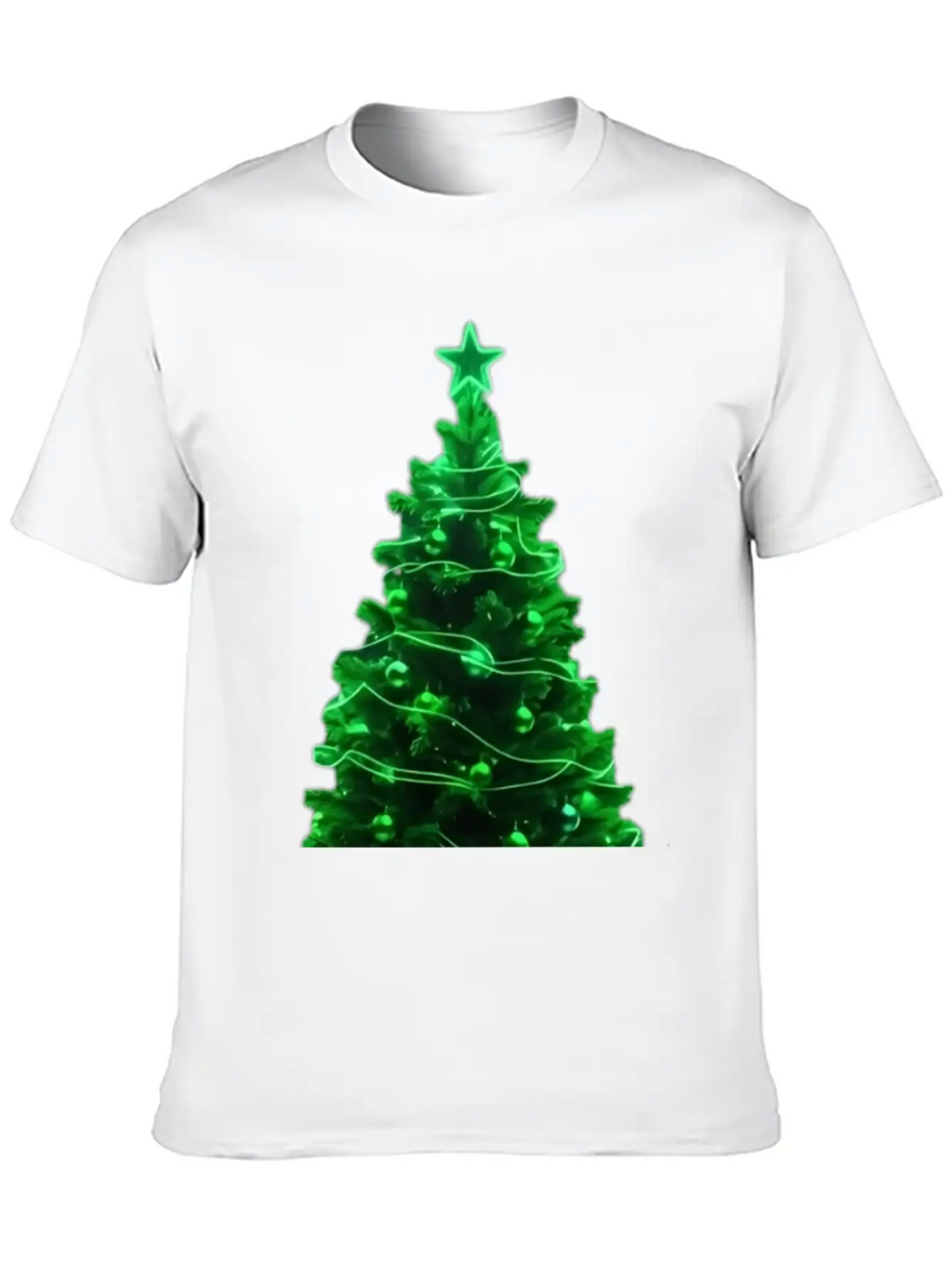 Christmas Tree Neon Unisex Casual T-Shirt – Clean Design For Daily Comfort