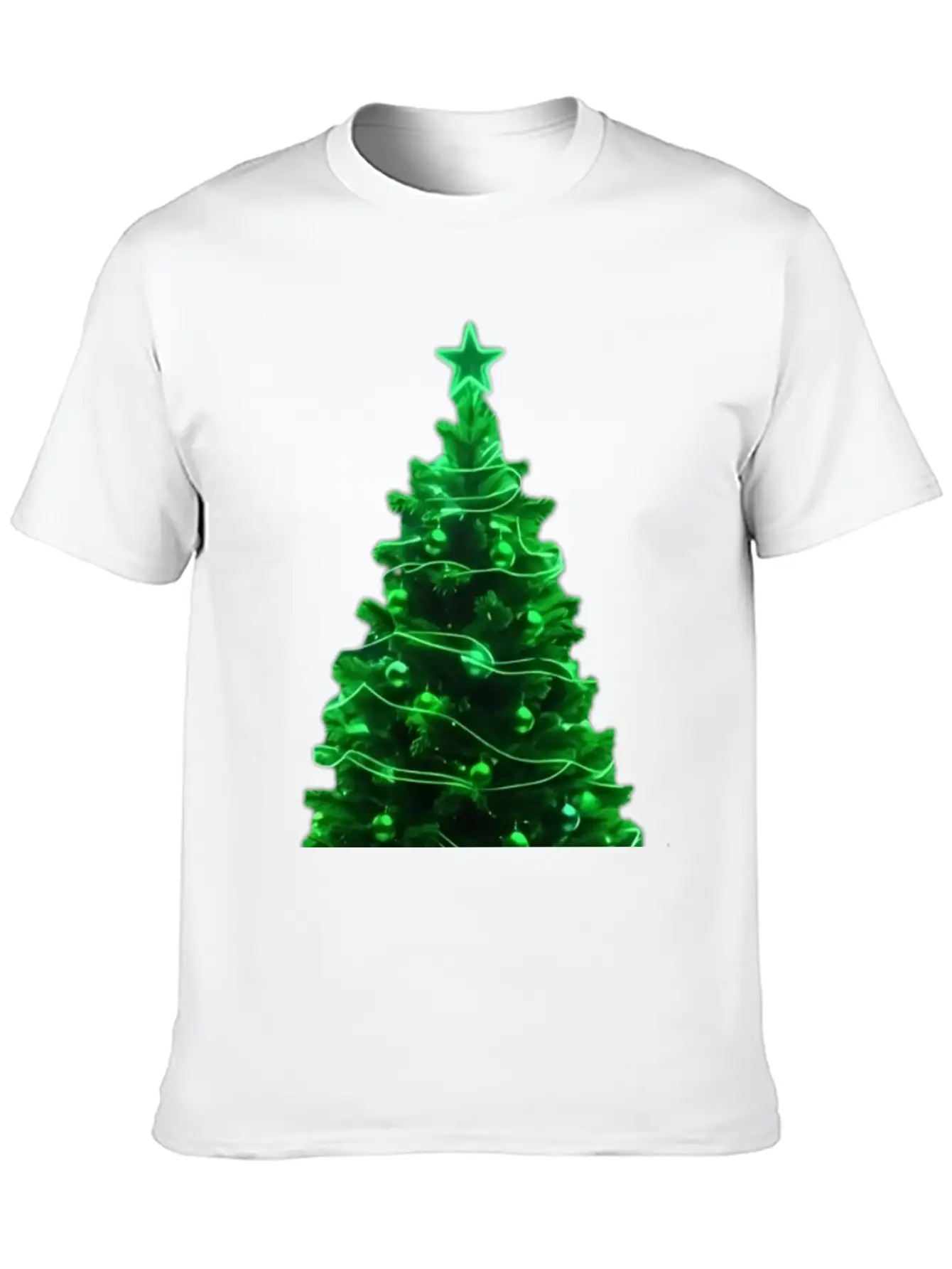 Christmas Tree Neon Unisex Casual T-Shirt – Clean Design For Daily Comfort