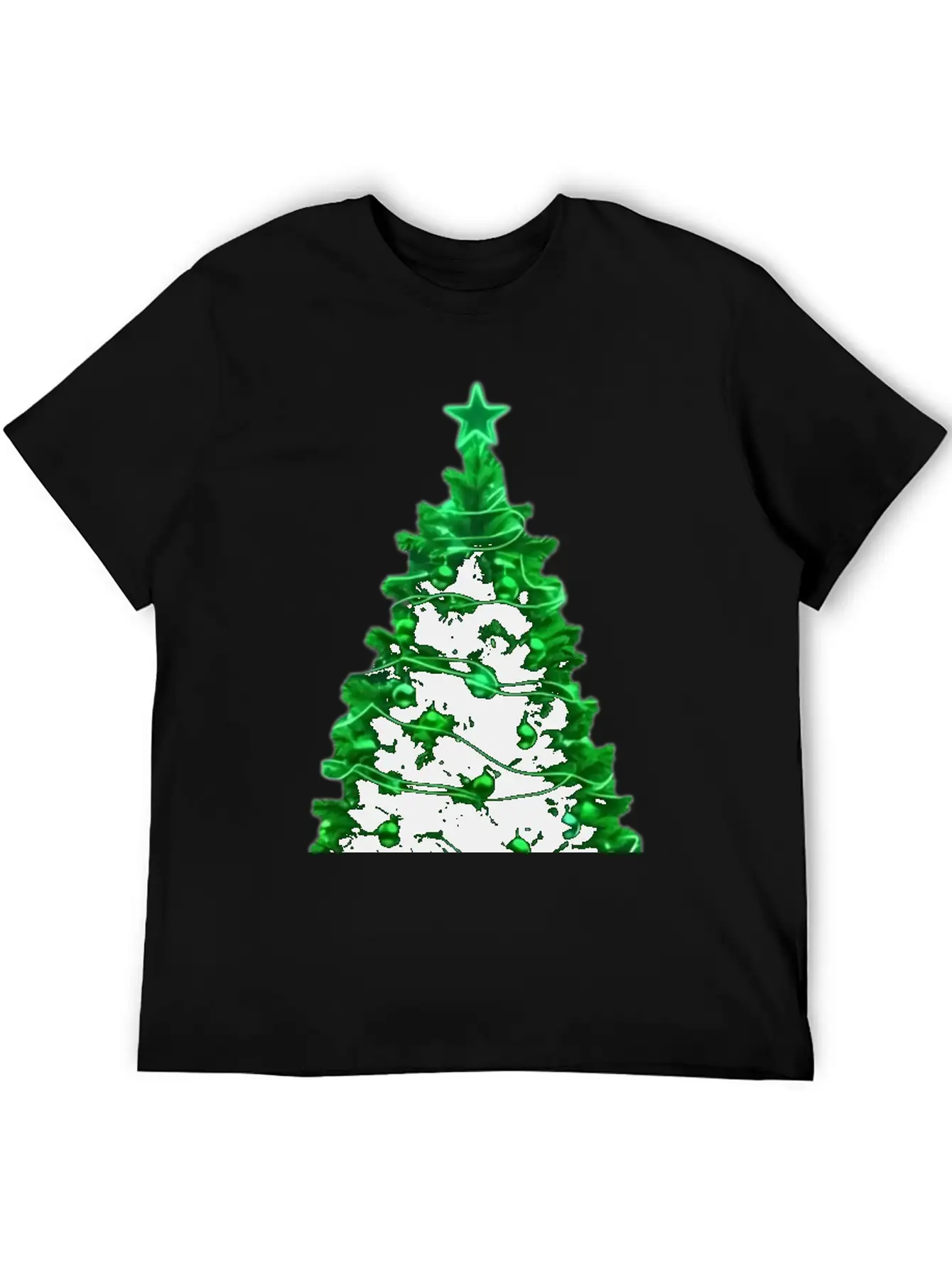 Christmas Tree Neon Unisex Casual T-Shirt – Clean Design For Daily Comfort