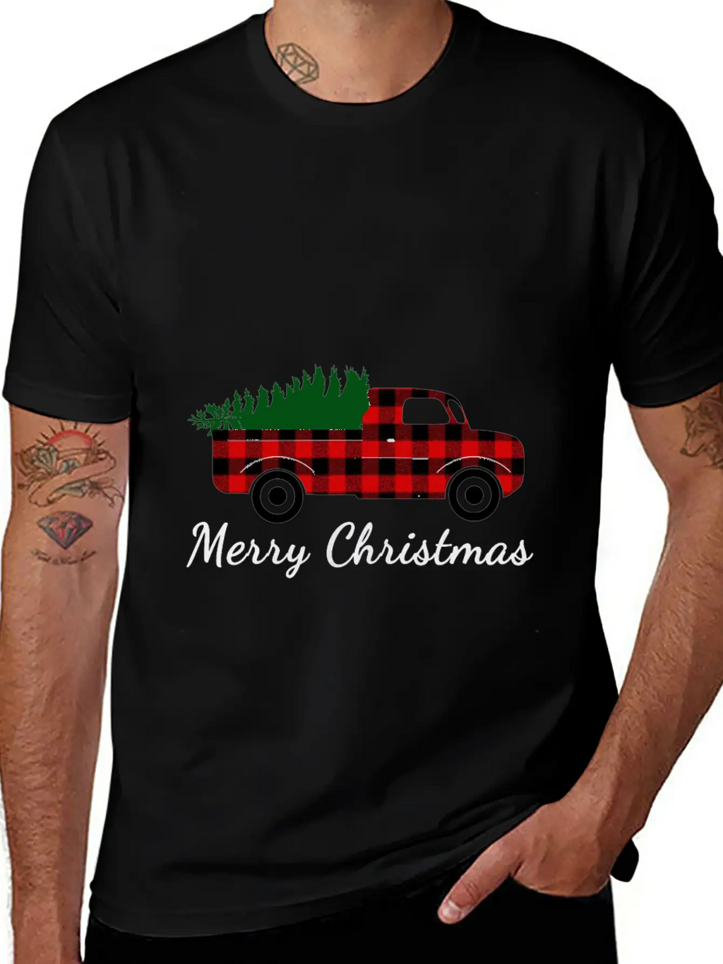 Christmas Truck Shirt, Red Truck Shirt, Vintage Breathable Soft Cotton T-Shirt – Timeless Casual Look