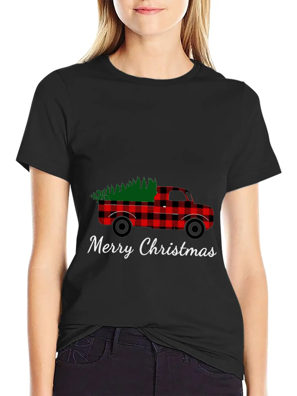 Christmas Truck Shirt, Red Truck Shirt, Vintage Breathable Soft Cotton T-Shirt – Timeless Casual Look
