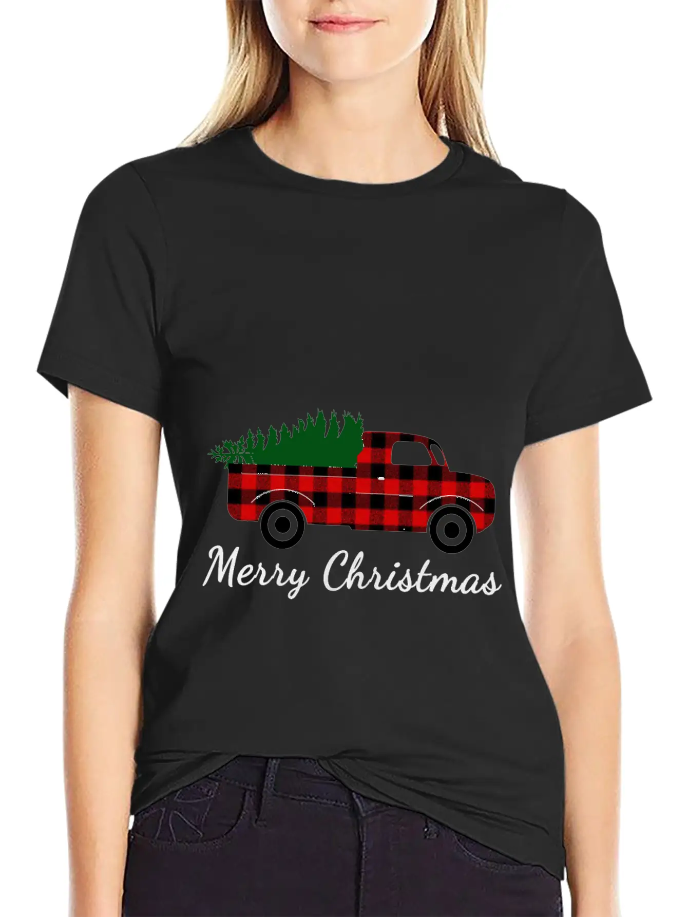 Christmas Truck Shirt, Red Truck Shirt, Vintage Breathable Soft Cotton T-Shirt – Timeless Casual Look