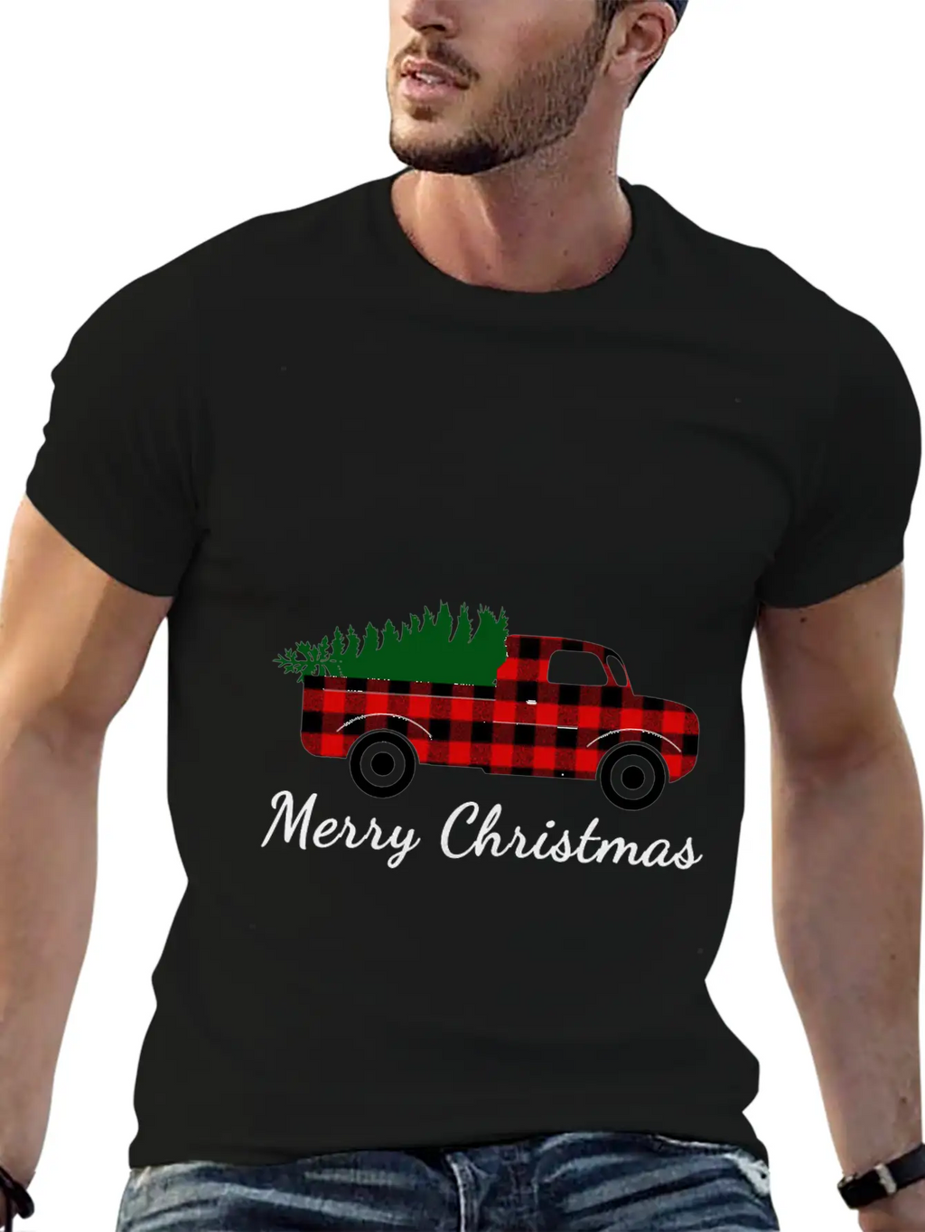Christmas Truck Shirt, Red Truck Shirt, Vintage Breathable Soft Cotton T-Shirt – Timeless Casual Look