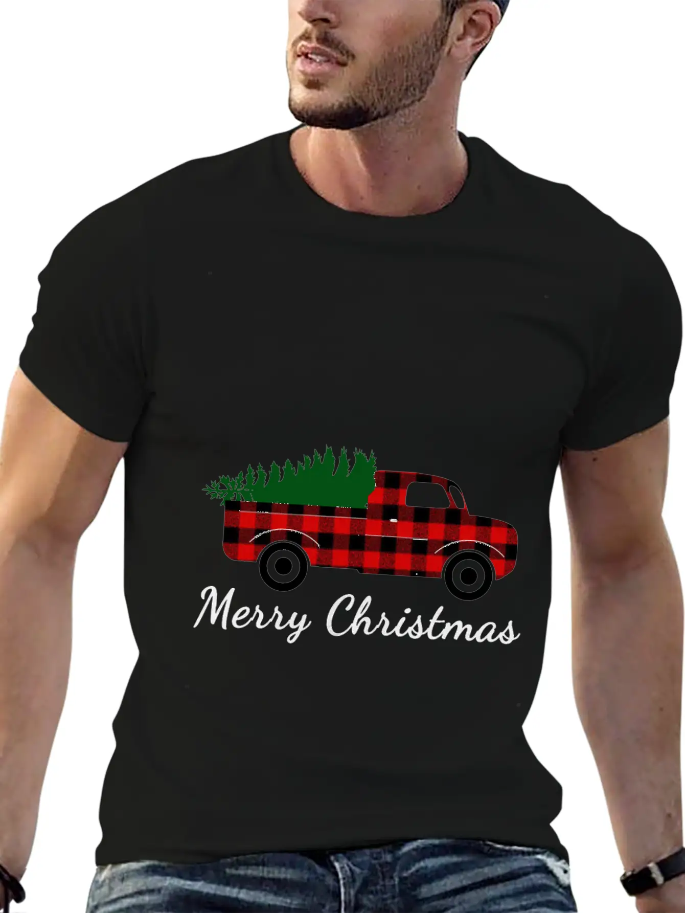 Christmas Truck Shirt, Red Truck Shirt, Vintage Breathable Soft Cotton T-Shirt – Timeless Casual Look