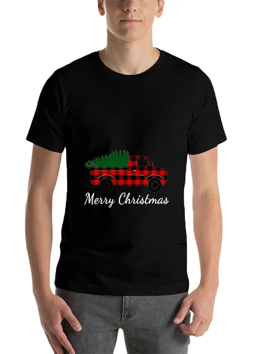 Christmas Truck Shirt, Red Truck Shirt, Vintage Breathable Soft Cotton T-Shirt – Timeless Casual Look