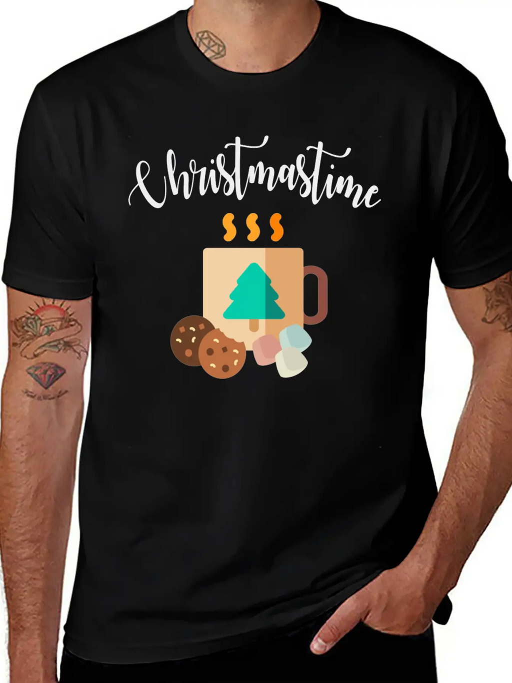 Christmastime Breathable Soft Cotton T-Shirt – Timeless Casual Look