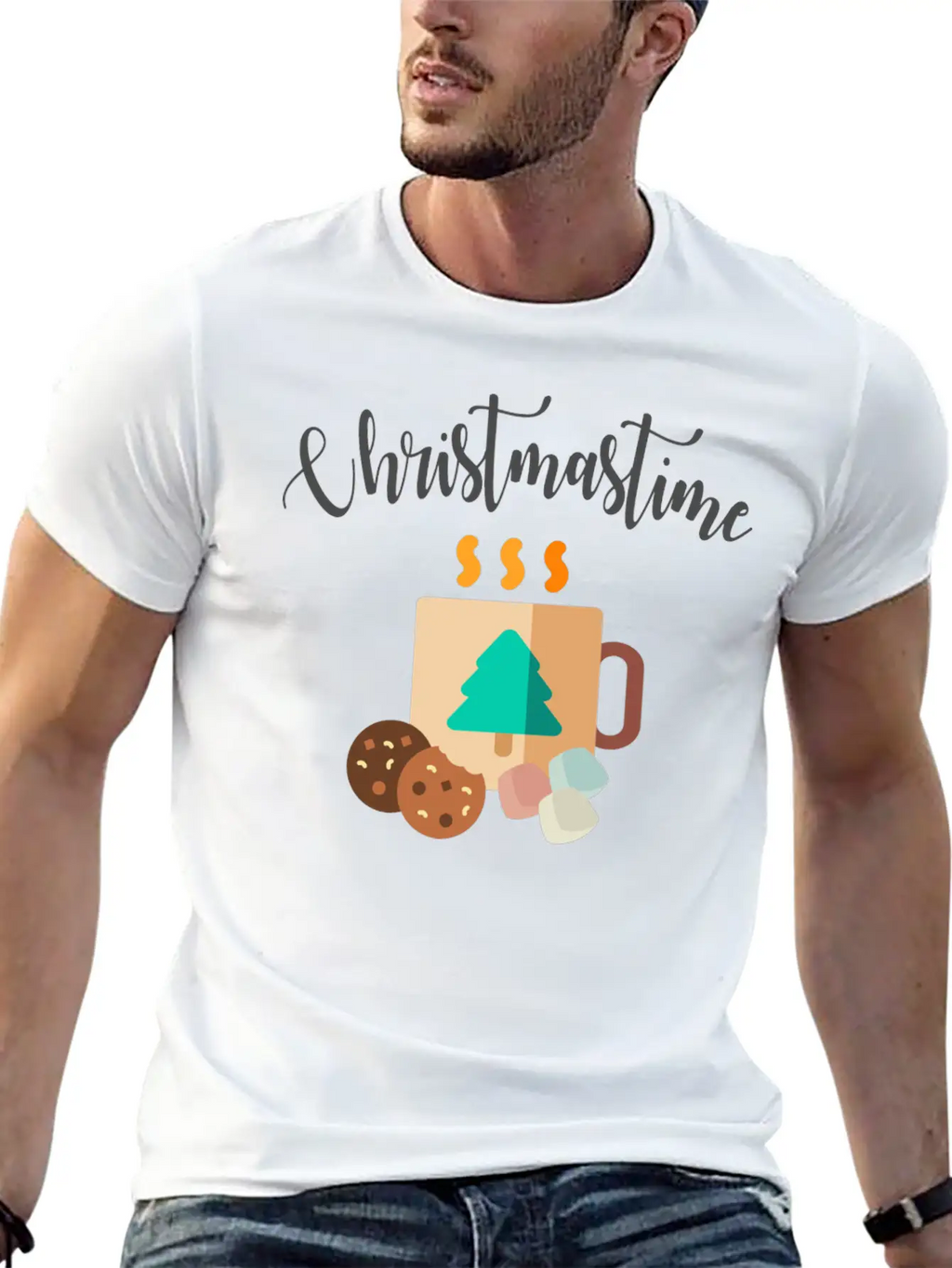 Christmastime Breathable Soft Cotton T-Shirt – Timeless Casual Look