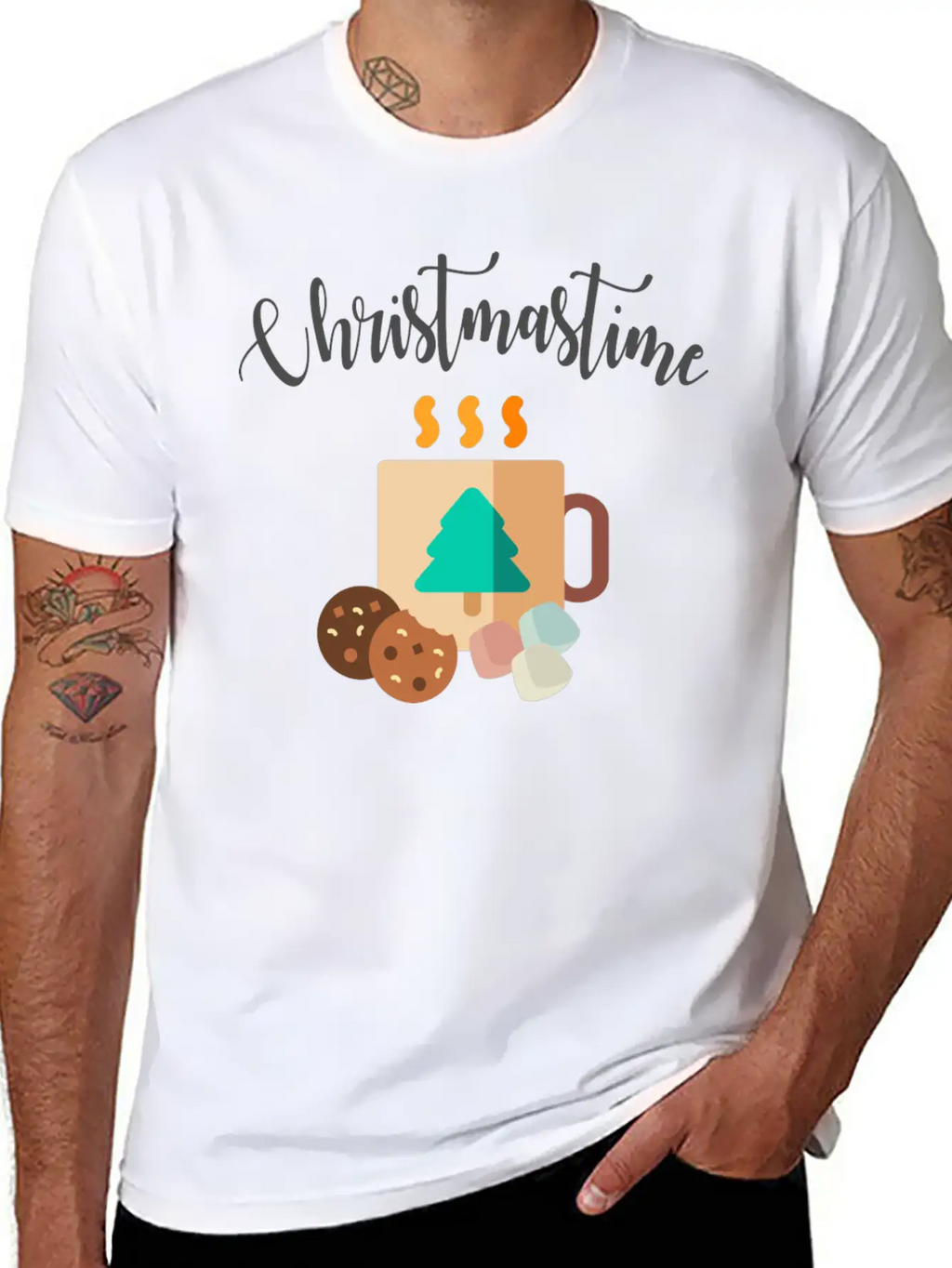 Christmastime Breathable Soft Cotton T-Shirt – Timeless Casual Look