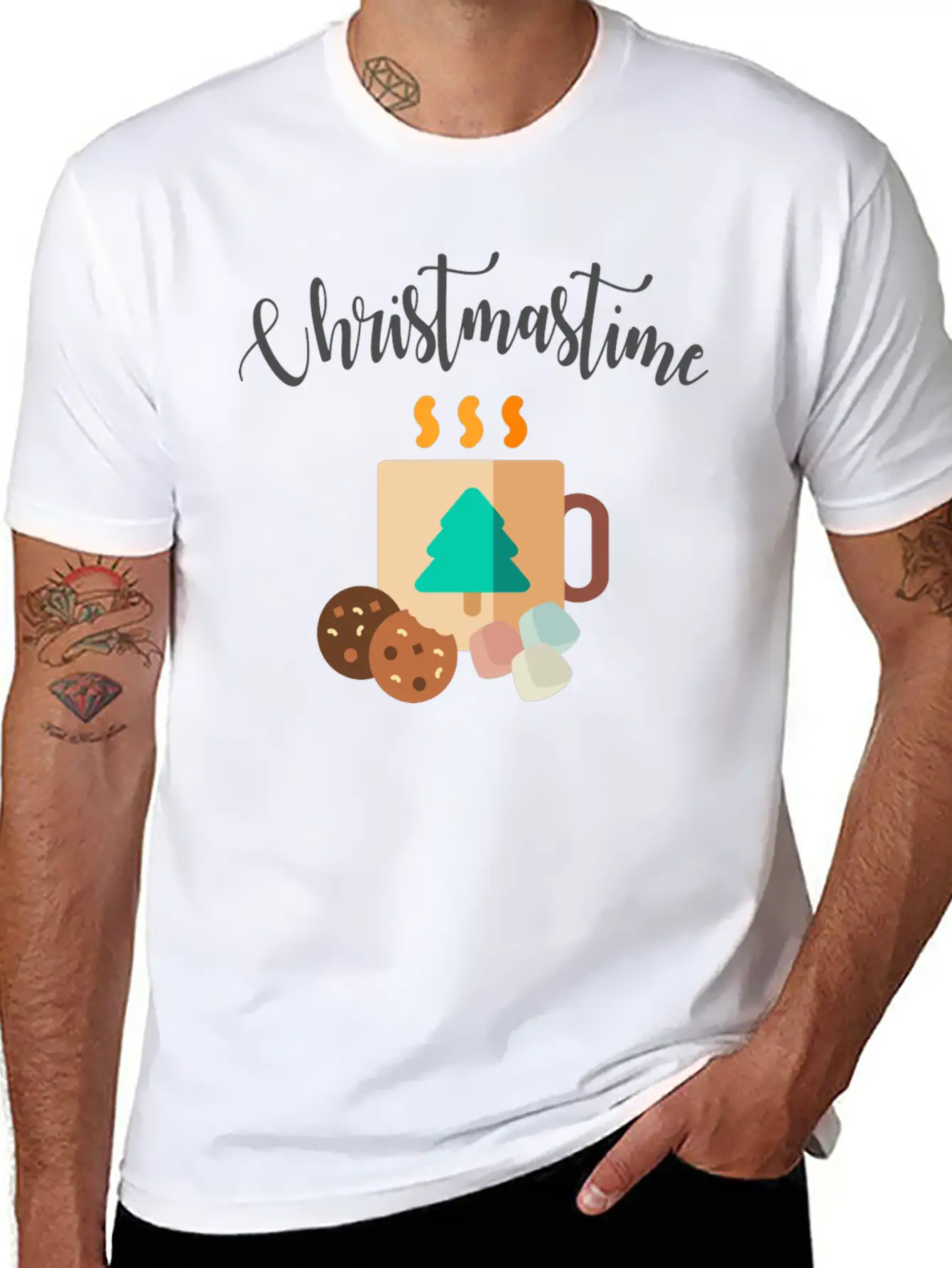 Christmastime Breathable Soft Cotton T-Shirt – Timeless Casual Look