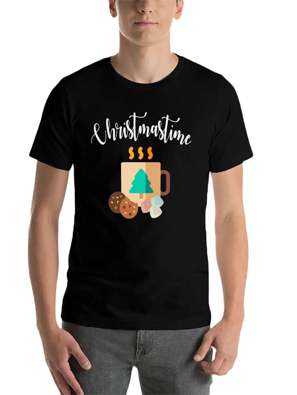 Christmastime Breathable Soft Cotton T-Shirt – Timeless Casual Look