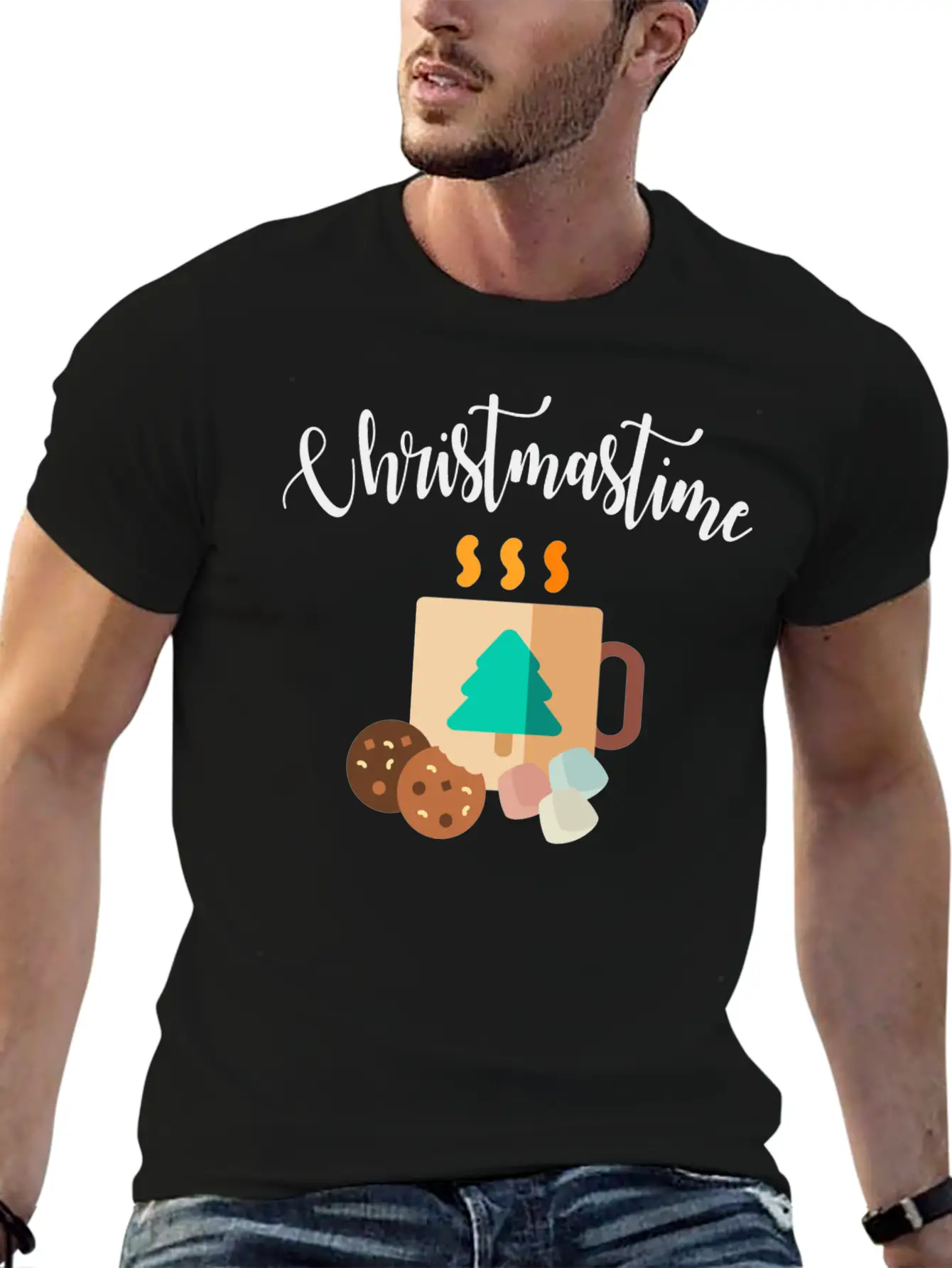 Christmastime Breathable Soft Cotton T-Shirt – Timeless Casual Look