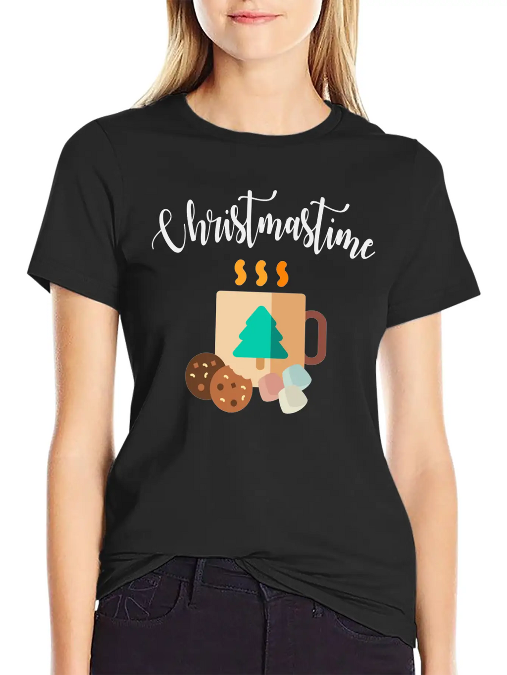 Christmastime Breathable Soft Cotton T-Shirt – Timeless Casual Look