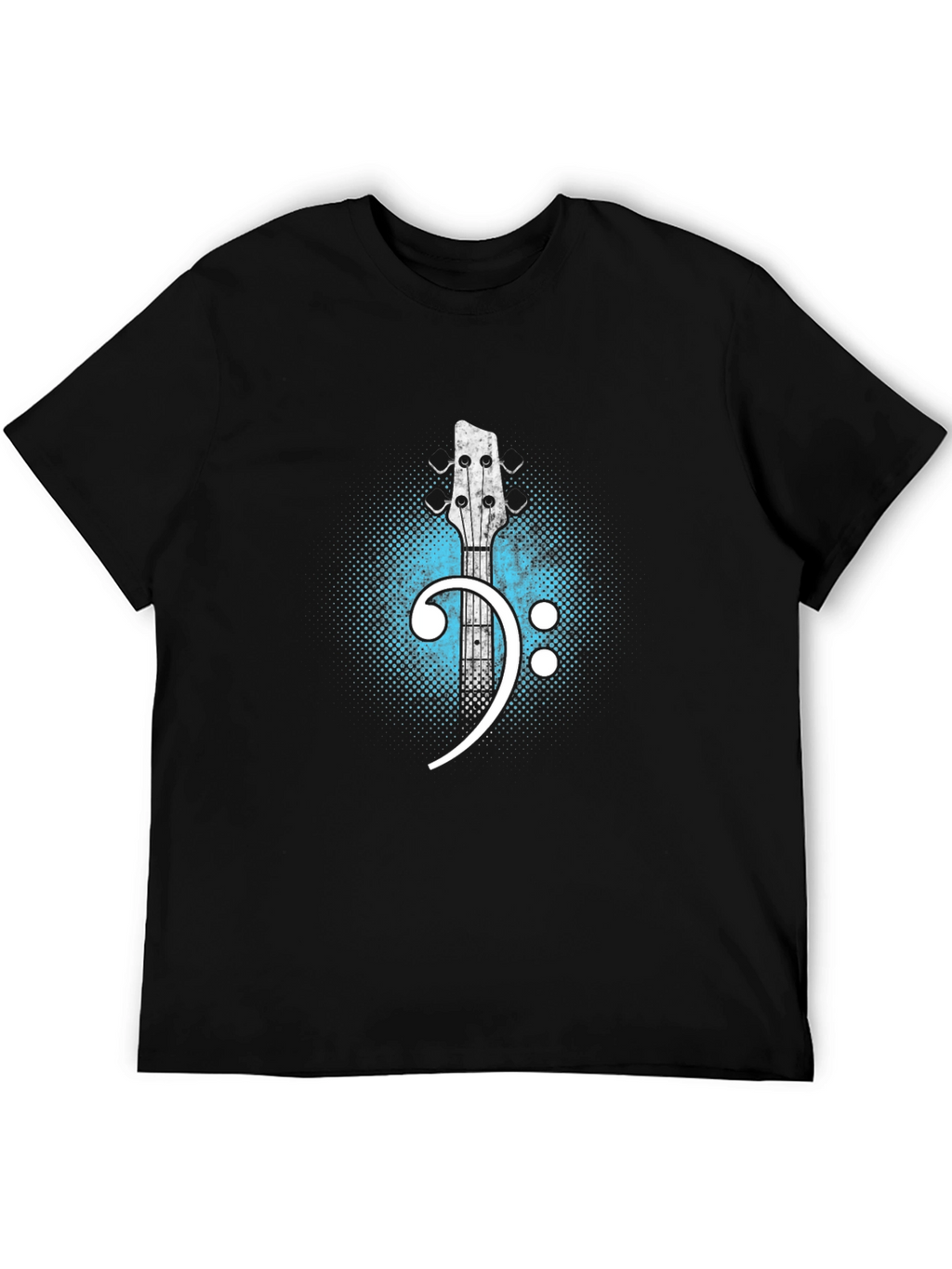 Bass Clef Guitar T-Shirt - Music Lover Tee