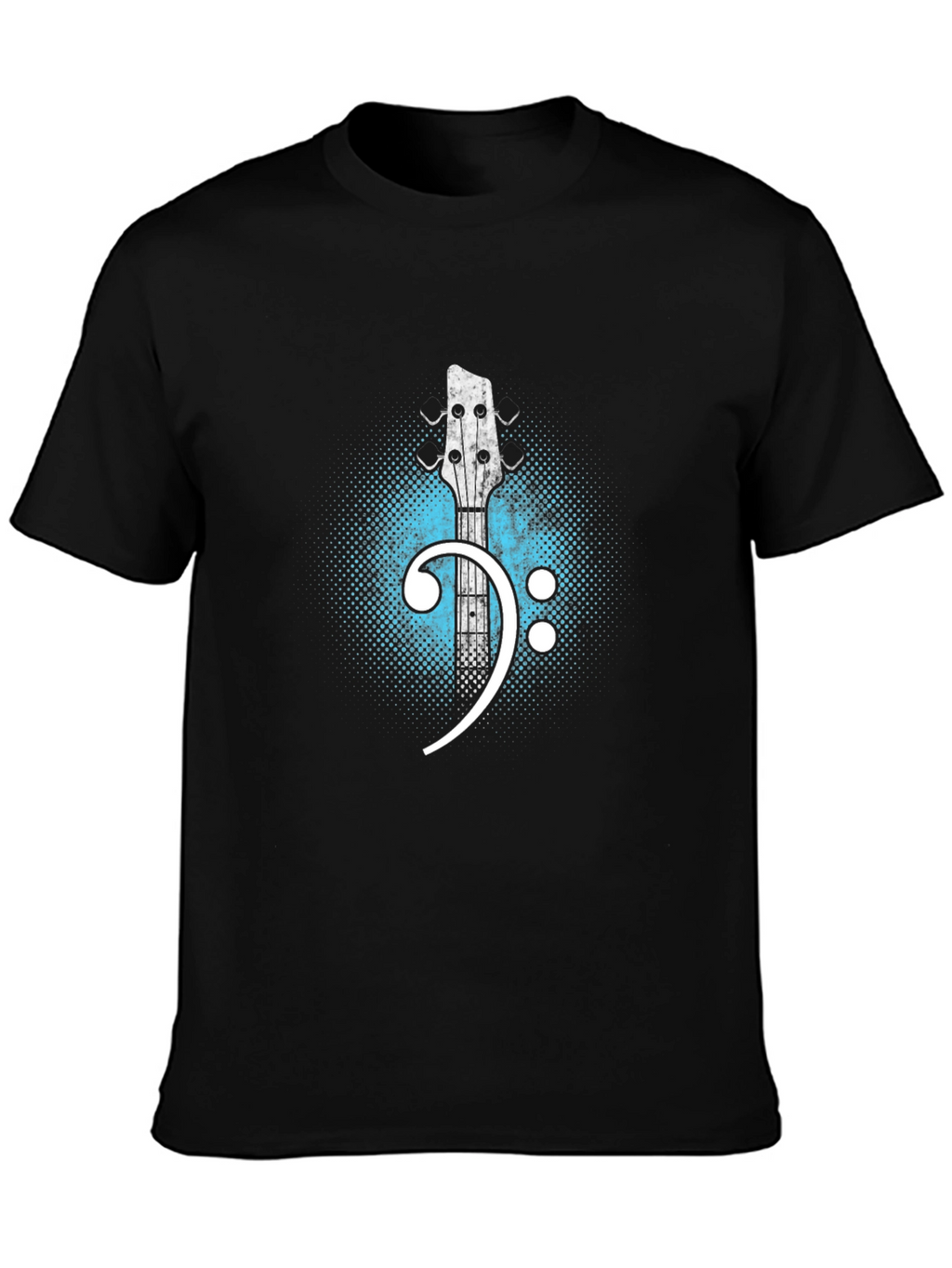 Bass Clef Guitar T-Shirt - Music Lover Tee