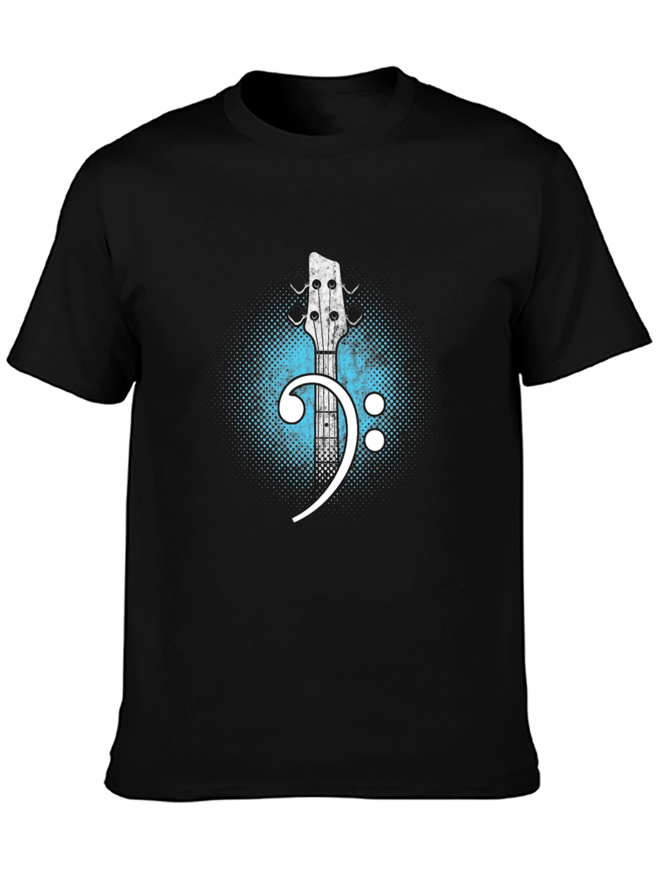 Bass Clef Guitar T-Shirt - Music Lover Tee