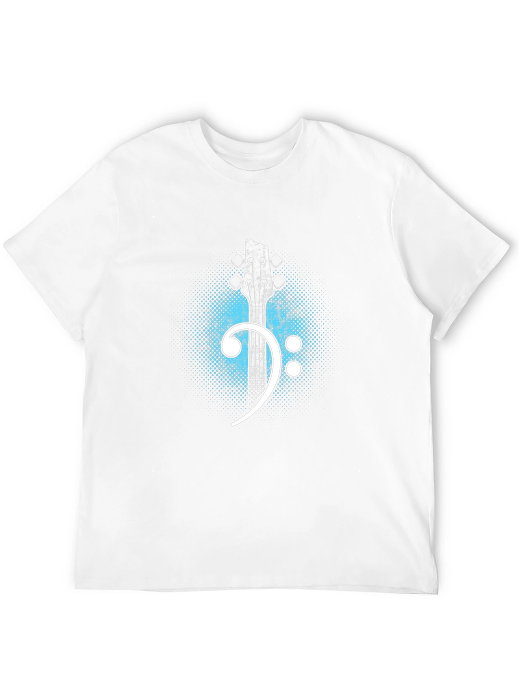 Bass Clef Guitar T-Shirt - Music Lover Tee