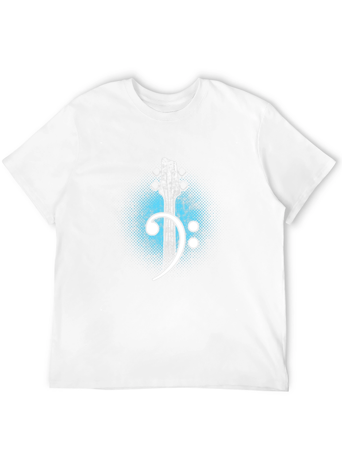 Bass Clef Guitar T-Shirt - Music Lover Tee