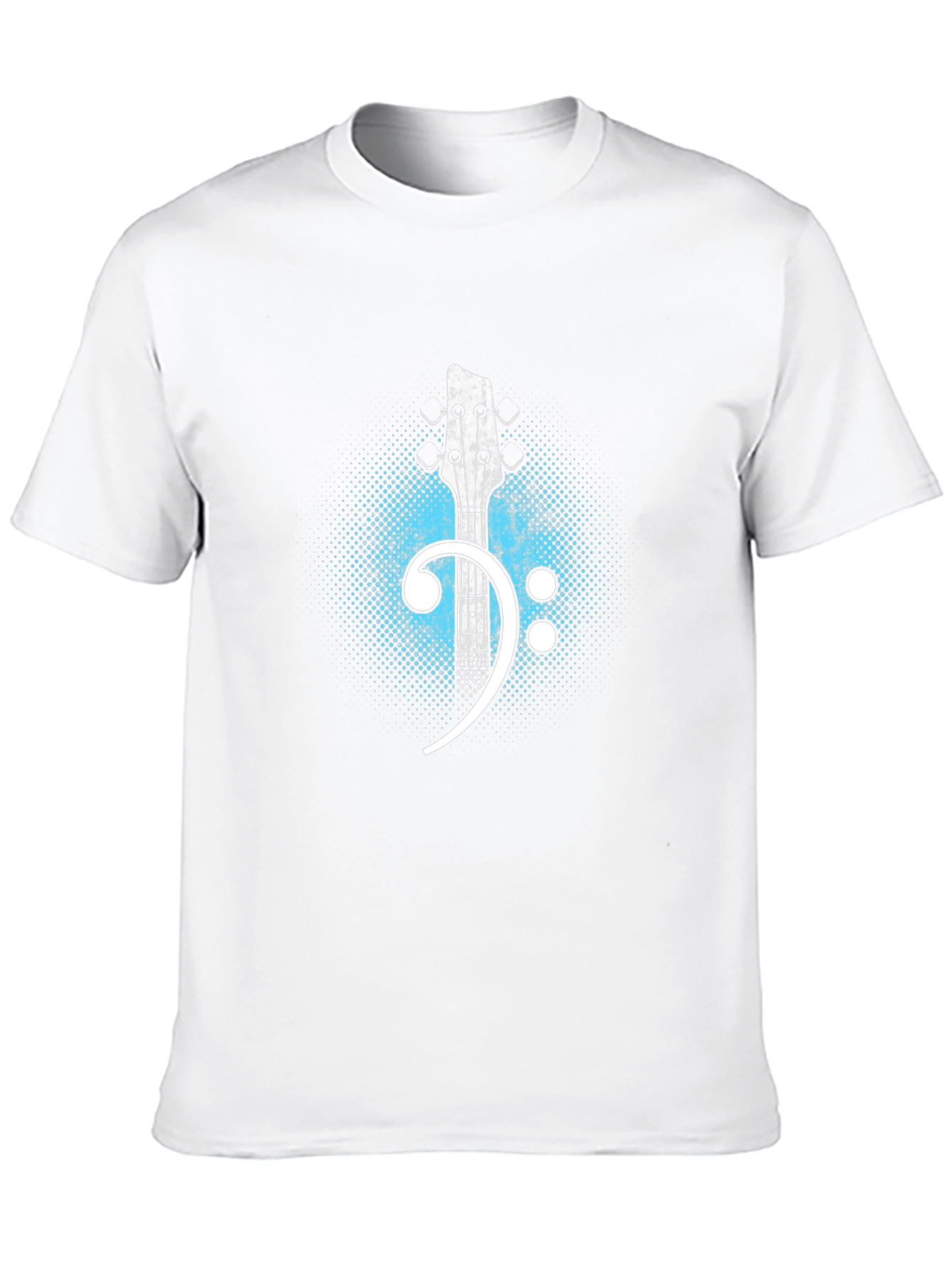 Bass Clef Guitar T-Shirt - Music Lover Tee