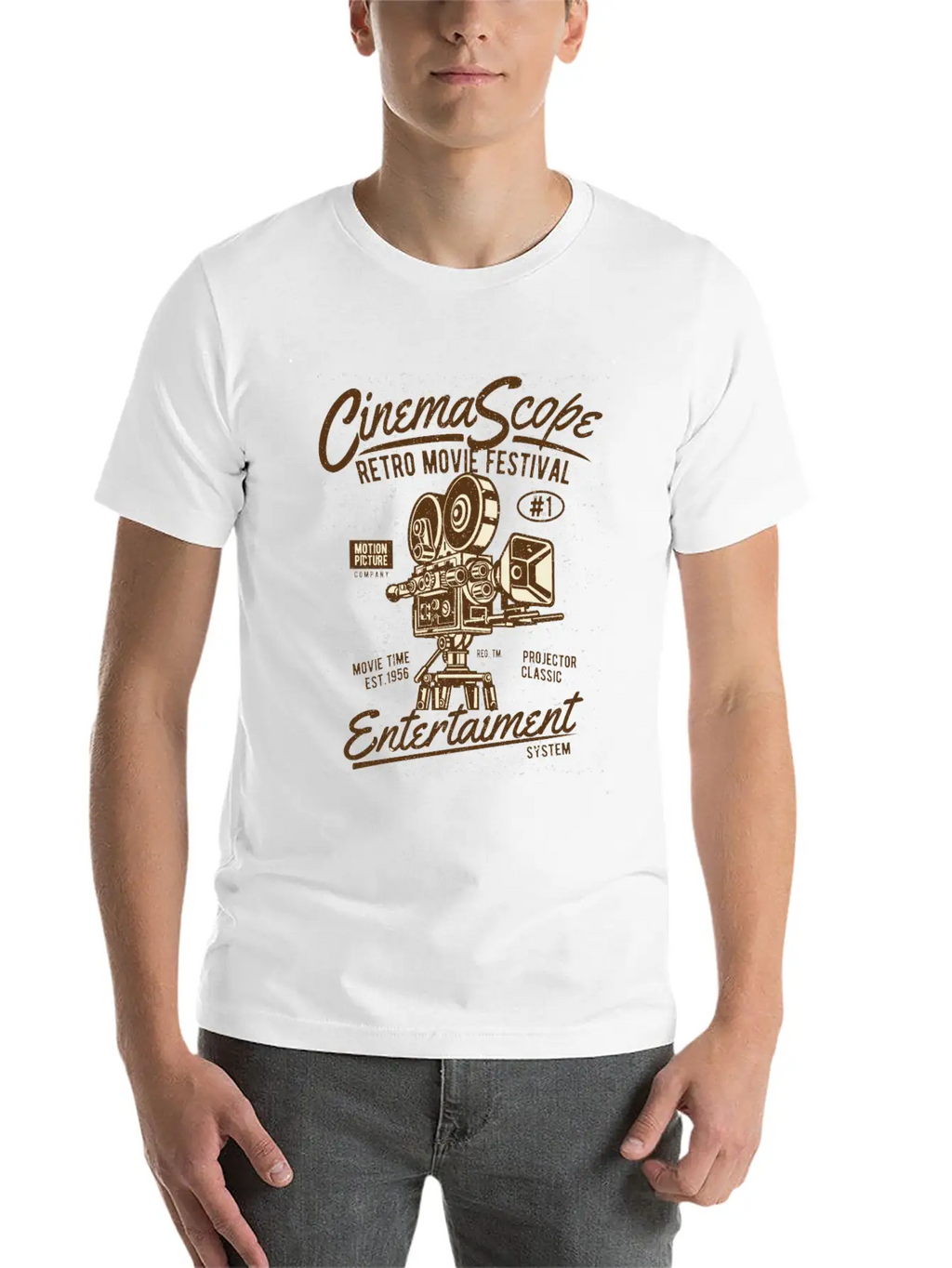 Cinema Scope Retro Movie Festival Essential Cotton Tee For Daily Outfits – Unisex Style