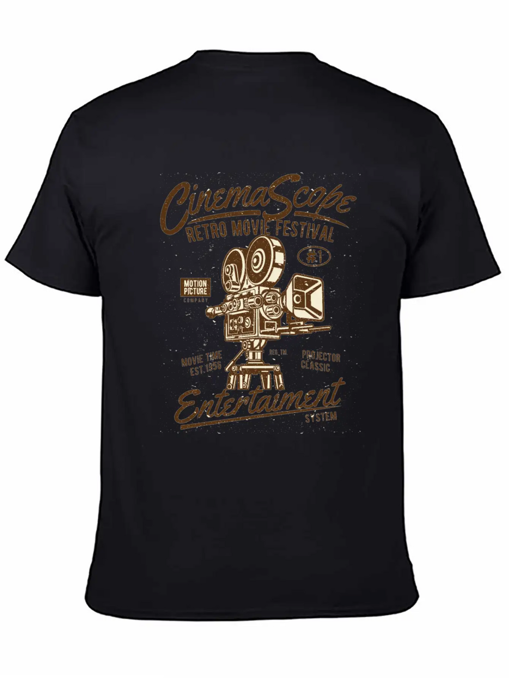 Cinema Scope Retro Movie Festival Essential Cotton Tee For Daily Outfits – Unisex Style