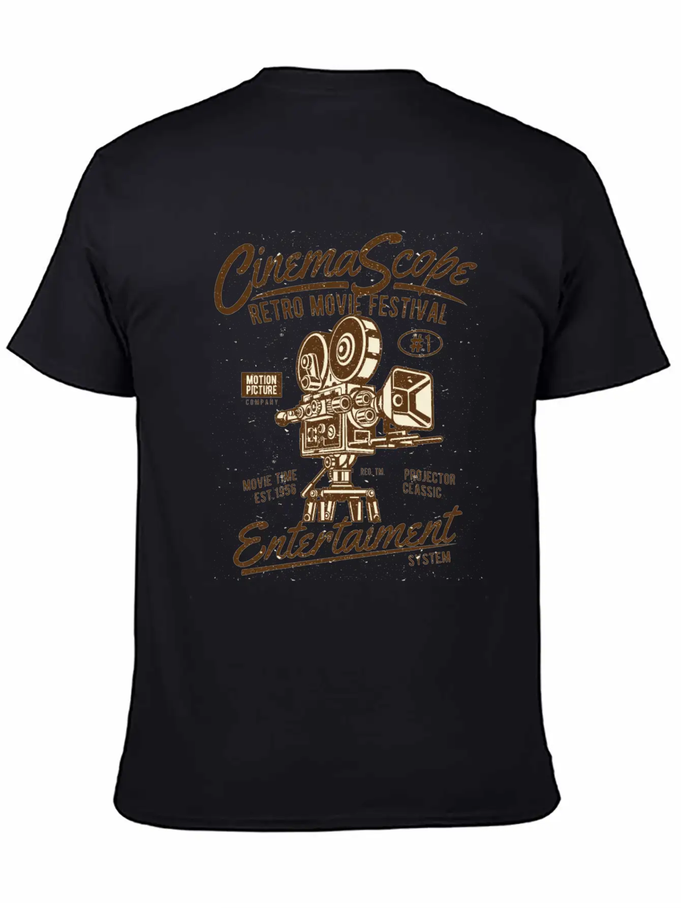 Cinema Scope Retro Movie Festival Essential Cotton Tee For Daily Outfits – Unisex Style
