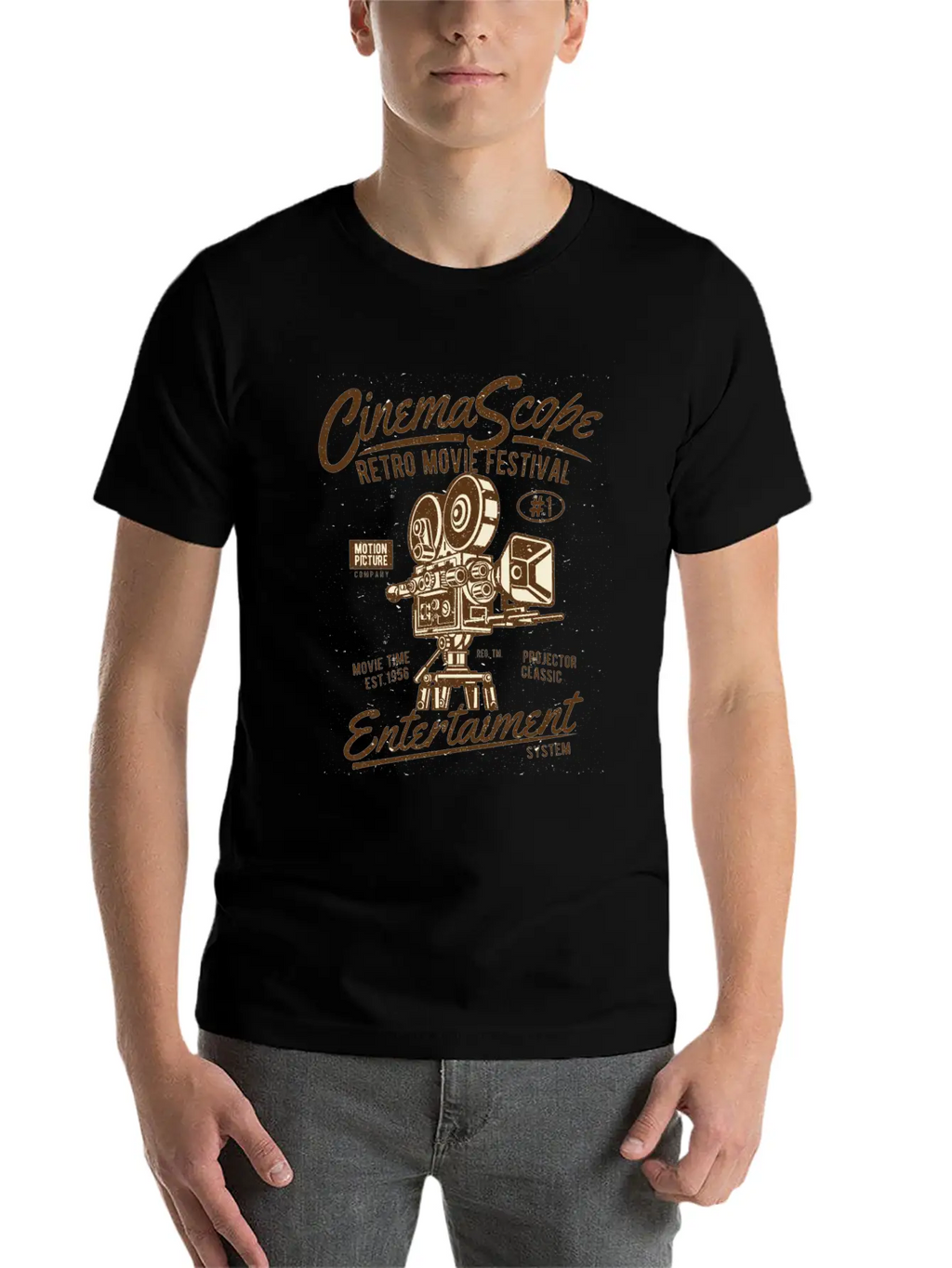 Cinema Scope Retro Movie Festival Essential Cotton Tee For Daily Outfits – Unisex Style