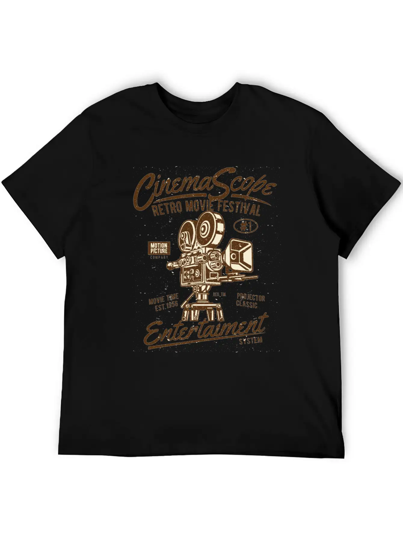 Cinema Scope Retro Movie Festival Essential Cotton Tee For Daily Outfits – Unisex Style