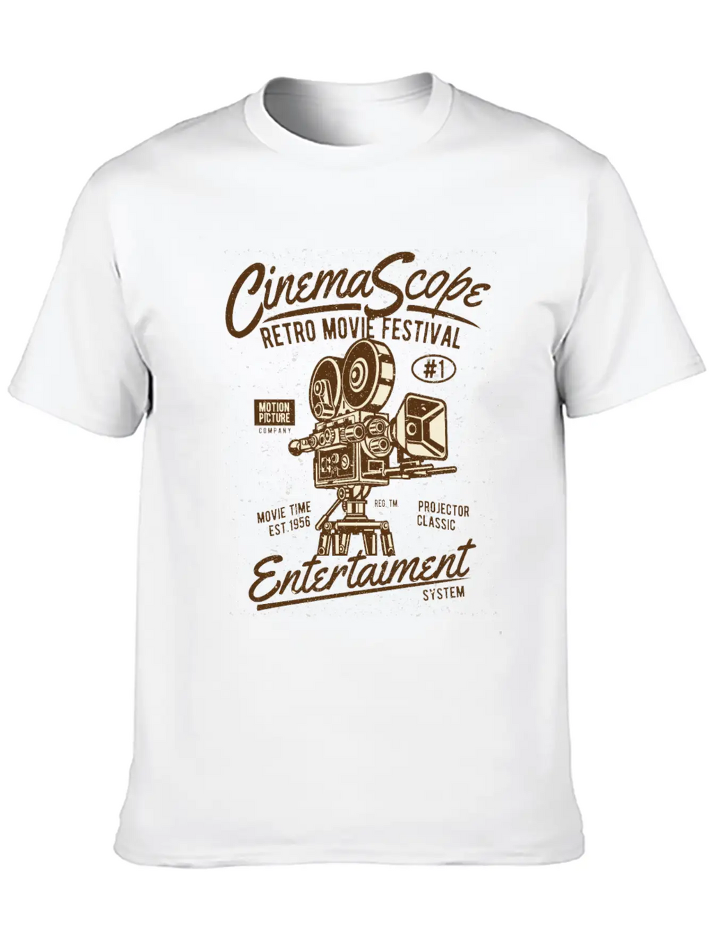 Cinema Scope Retro Movie Festival Essential Cotton Tee For Daily Outfits – Unisex Style