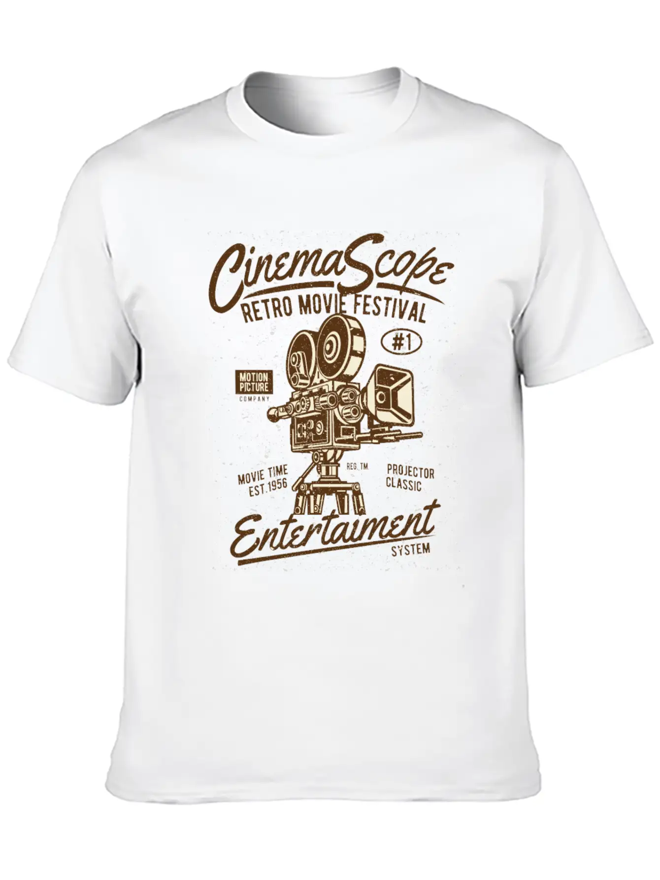 Cinema Scope Retro Movie Festival Essential Cotton Tee For Daily Outfits – Unisex Style